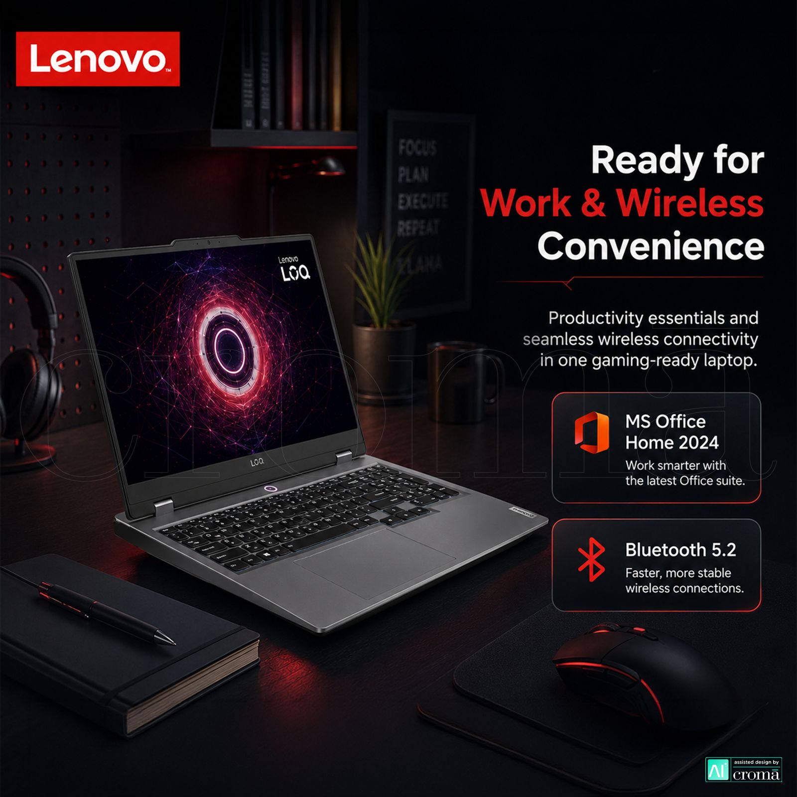 Lenovo LOQ 15IAX9 Intel Core i5 12th Gen Gaming Laptop (16GB, 512GB SSD, Windows 11 Home, 6GB Graphics, 15.6 inch 144 Hz Full HD IPS Display, NVIDIA GefORCE RTX 3050, MS Office Home 2024, Luna Grey, 2.38 KG)_7