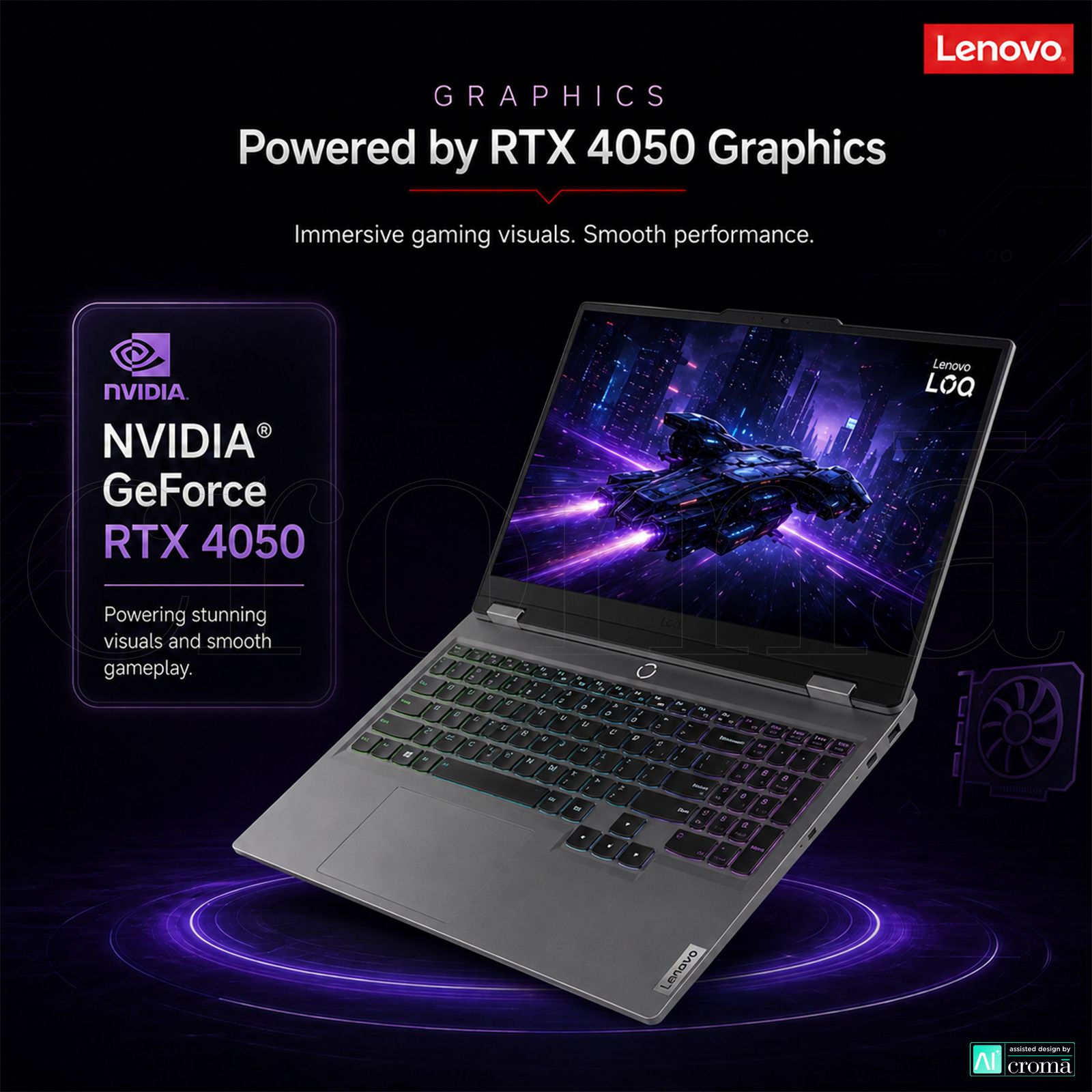 Lenovo LOQ 15IRX9 Intel Core i7 13th Gen Gaming Laptop (16GB, 512GB SSD, Windows 11 Home, 6GB Graphics, 15.6 inch 144 Hz Full HD IPS Display, NVIDIA GeForce RTX 4050, MS Office 2024, Luna Grey, 2.38 KG) Lenovo LOQ 15IRX9 Intel Core i7 13th Gen Gaming Laptop (16GB, 512GB SSD, Windows 11 Home, 6GB Graphics, 15.6 inch 144 Hz Full HD IPS Display, NVIDIA GeForce RTX 4050, MS Office 2024, Luna Grey, 2.38 KG)_6