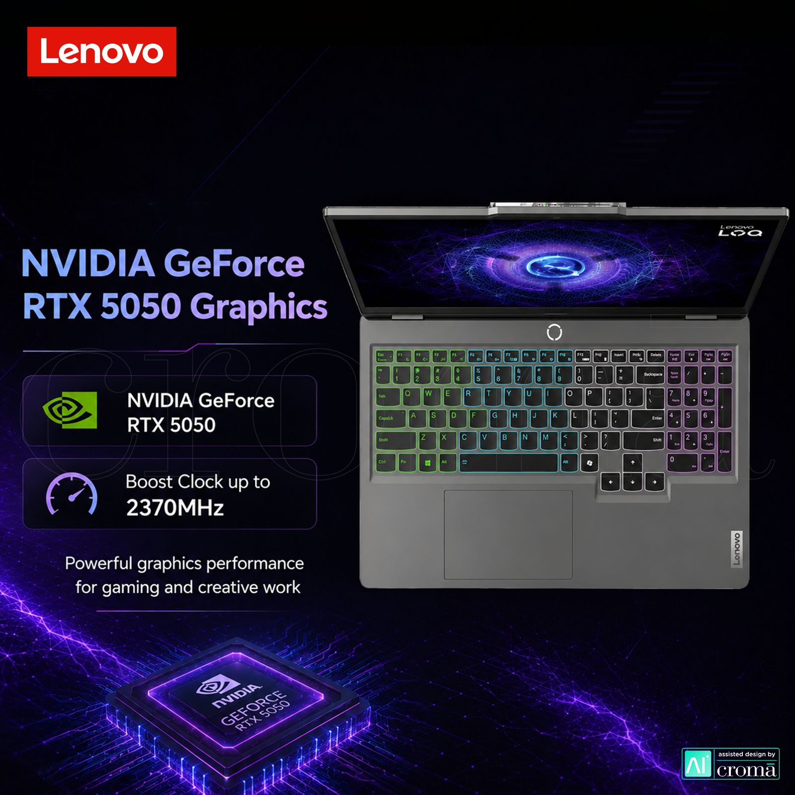 Lenovo LOQ 15IRX10 Intel Core i7 13th Gen Gaming Laptop (16GB, 512GB SSD, Windows 11 Home, 8GB Graphics, 15.6 inch 144 Hz Full HD IPS Display, NVIDIA GefORCE RTX 5050, MS Office Home 2024, Luna Grey, 2.38 KG)_6