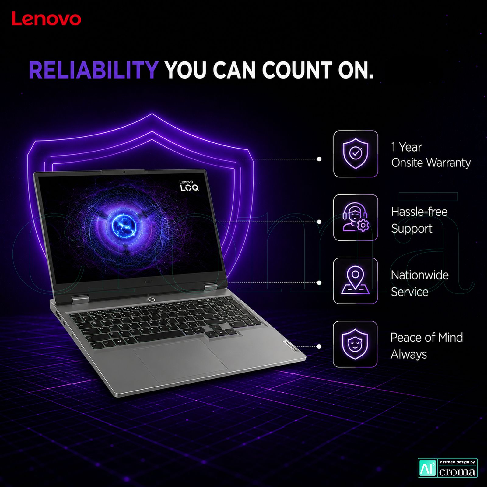 Lenovo LOQ 15ARP10E AMD Ryzen 7 170 Gaming Laptop (16GB, 512GB SSD, Windows 11 Home, 6GB Graphics, 15.6 inch 144 Hz Full HD IPS Display, NVIDIA GeForce RTX 4050, MS Office 2024, Luna Grey, 1.77 KG)_8