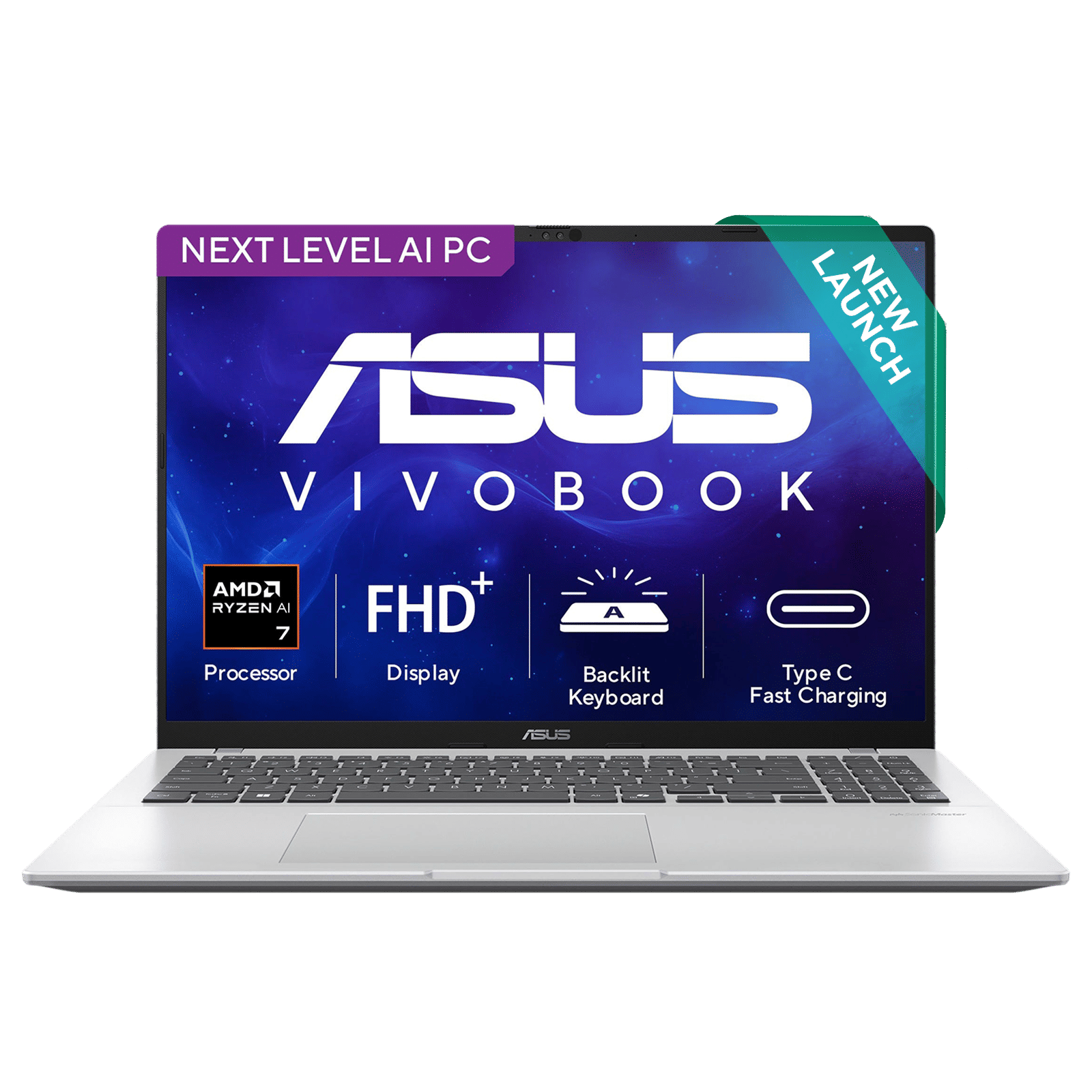 ASUS Vivobook 16 AMD Ryzen AI 7 Thin and Light Laptop (16GB, 512GB SSD, Windows 11 Home, 16 inch WUXGA IPS Display, MS Office Home 2024, Cool Silver, 1.88 KG) ASUS Vivobook 16 AMD Ryzen AI 7 Thin and Light Laptop (16GB, 512GB SSD, Windows 11 Home, 16 inch WUXGA IPS Display, MS Office Home 2024, Cool Silver, 1.88 KG)_1