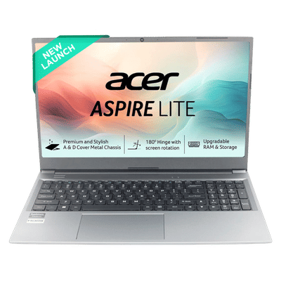 acer Aspire Lite AMD Ryzen 3 5400U Thin & Light Laptop (8GB, 512GB SSD, Windows 11 Home, 15.6 inch Full HD IPS Display, MS Office, Gray, 1.59 KG)