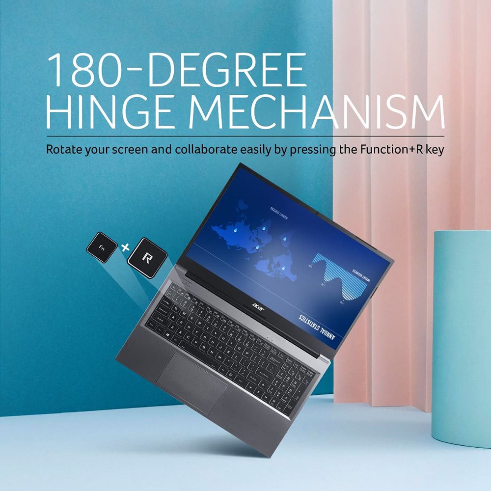 acer Aspire Lite AMD Ryzen 3 5400U Thin & Light Laptop (8GB, 512GB SSD, Windows 11 Home, 15.6 inch Full HD IPS Display, MS Office, Gray, 1.59 KG)_6
