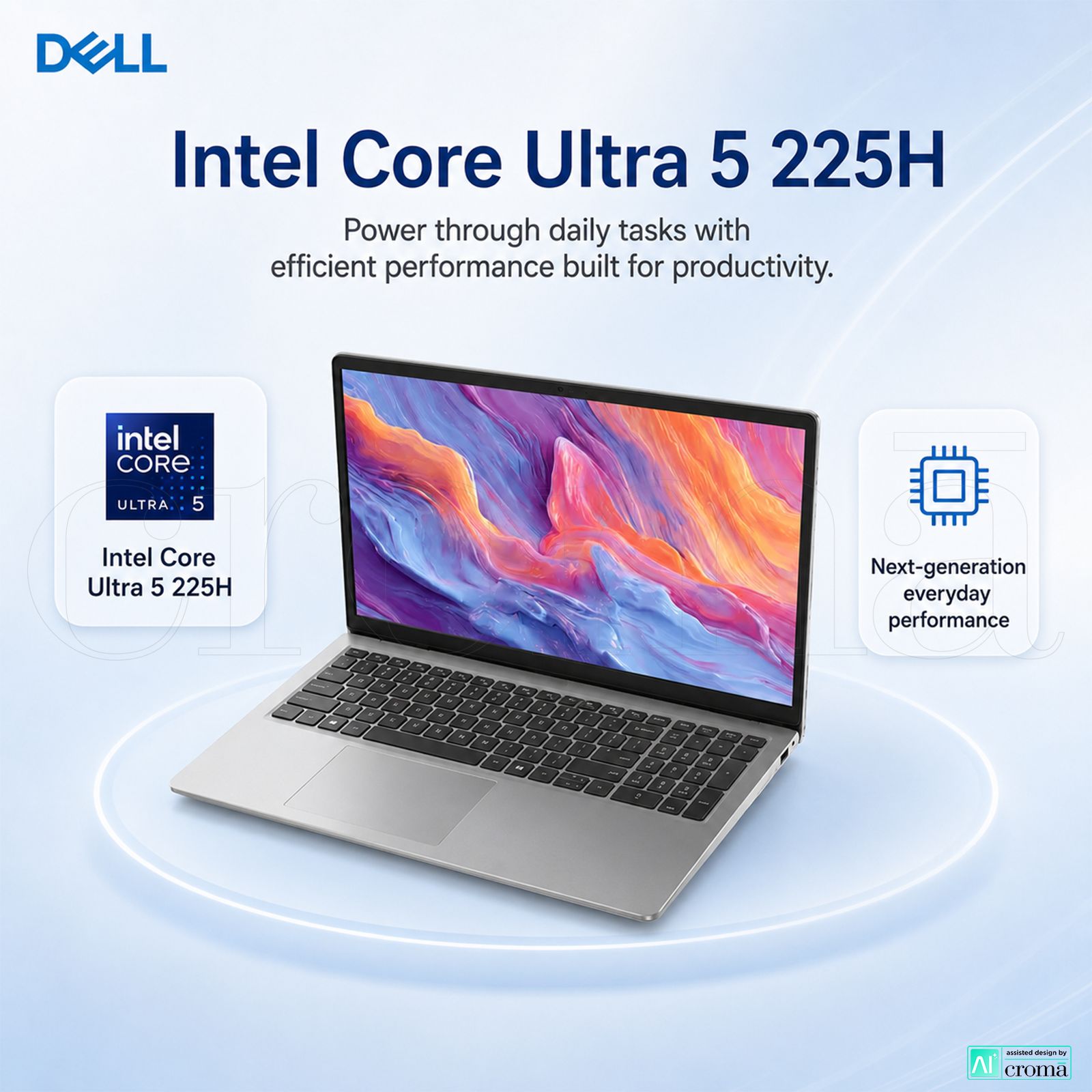 DELL DC 15260 Intel Core Ultra 5 225H Thin & Light Laptop (16GB, 512GB SSD, Windows 11 Home, 15.6 inch Full HD Anti-Glare Display, MS Office Home 2024, Platinum Silver, 1.66 KG) DELL DC 15260 Intel Core Ultra 5 225H Thin & Light Laptop (16GB, 512GB SSD, Windows 11 Home, 15.6 inch Full HD Anti-Glare Display, MS Office Home 2024, Platinum Silver, 1.66 KG)_5