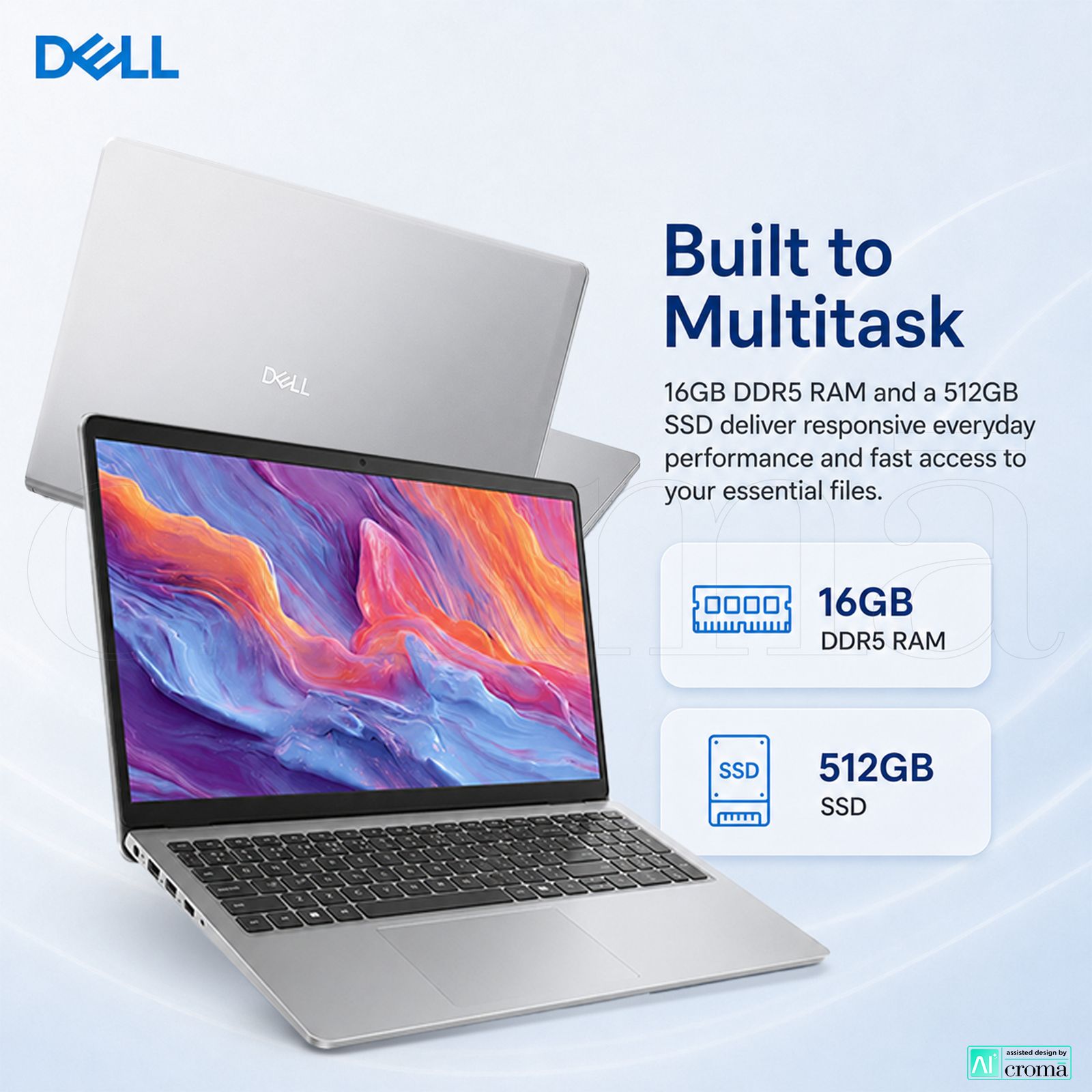 DELL DC 15260 Intel Core Ultra 5 225H Thin & Light Laptop (16GB, 512GB SSD, Windows 11 Home, 15.6 inch Full HD Anti-Glare Display, MS Office Home 2024, Platinum Silver, 1.66 KG) DELL DC 15260 Intel Core Ultra 5 225H Thin & Light Laptop (16GB, 512GB SSD, Windows 11 Home, 15.6 inch Full HD Anti-Glare Display, MS Office Home 2024, Platinum Silver, 1.66 KG)_6