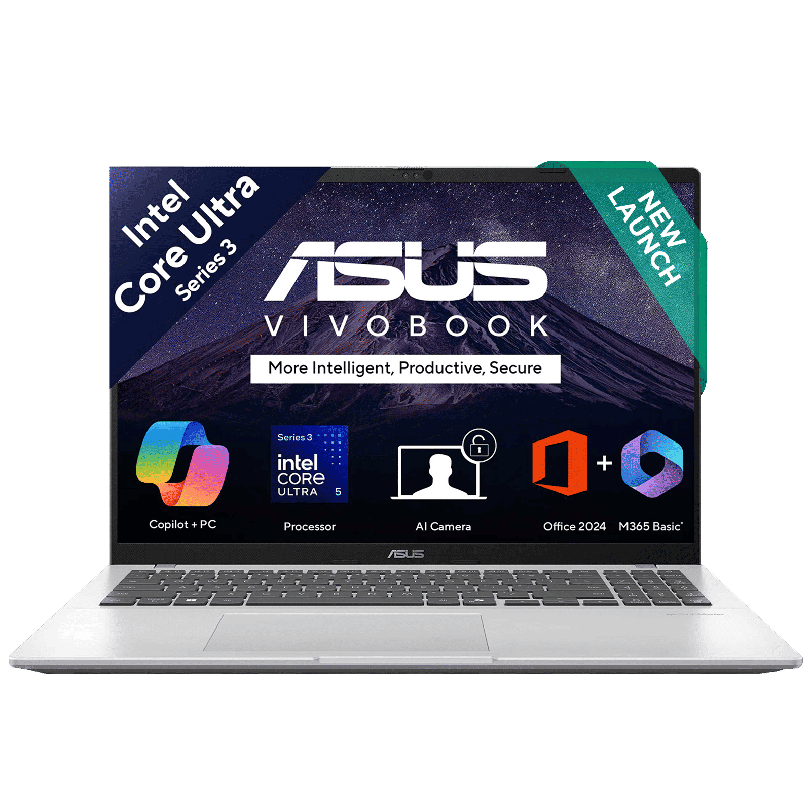 ASUS Vivobook 16 Intel Core Ultra 5 Thin & Light Laptop (16GB, 512GB SSD, Windows 11 Home, 16 inch WUXGA IPS Display, MS Office Home 2024, Cool Silver, 1.88 KG) ASUS Vivobook 16 Intel Core Ultra 5 Thin & Light Laptop (16GB, 512GB SSD, Windows 11 Home, 16 inch WUXGA IPS Display, MS Office Home 2024, Cool Silver, 1.88 KG)_1
