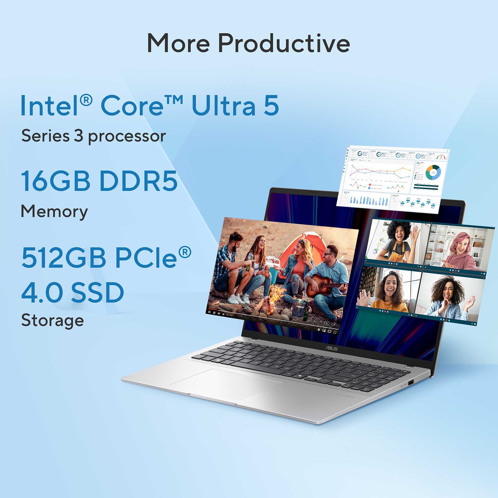 ASUS Vivobook 16 Intel Core Ultra 5 Thin & Light Laptop (16GB, 512GB SSD, Windows 11 Home, 16 inch WUXGA IPS Display, MS Office Home 2024, Cool Silver, 1.88 KG) ASUS Vivobook 16 Intel Core Ultra 5 Thin & Light Laptop (16GB, 512GB SSD, Windows 11 Home, 16 inch WUXGA IPS Display, MS Office Home 2024, Cool Silver, 1.88 KG)_7
