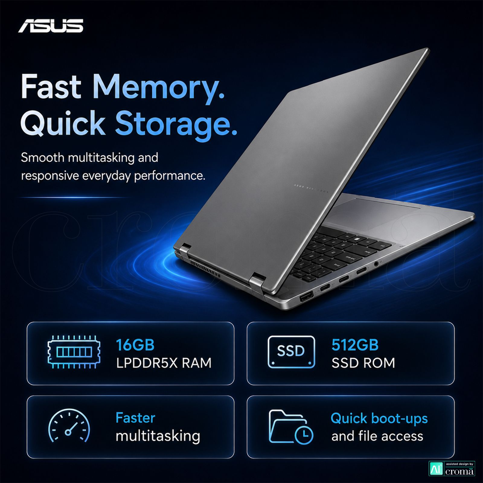 ASUS Vivobook 14 Flip Intel Core Ultra 5 Touchscreen 2-in-1 Laptop (16GB, 512GB SSD, Windows 11 Home, 14 inch WUXGA OLED Display, MS Office Home 2024 & MS 365 Basic, Matte Gray, 1.57 KG) ASUS Vivobook 14 Flip Intel Core Ultra 5 Touchscreen 2-in-1 Laptop (16GB, 512GB SSD, Windows 11 Home, 14 inch WUXGA OLED Display, MS Office Home 2024 & MS 365 Basic, Matte Gray, 1.57 KG)_4