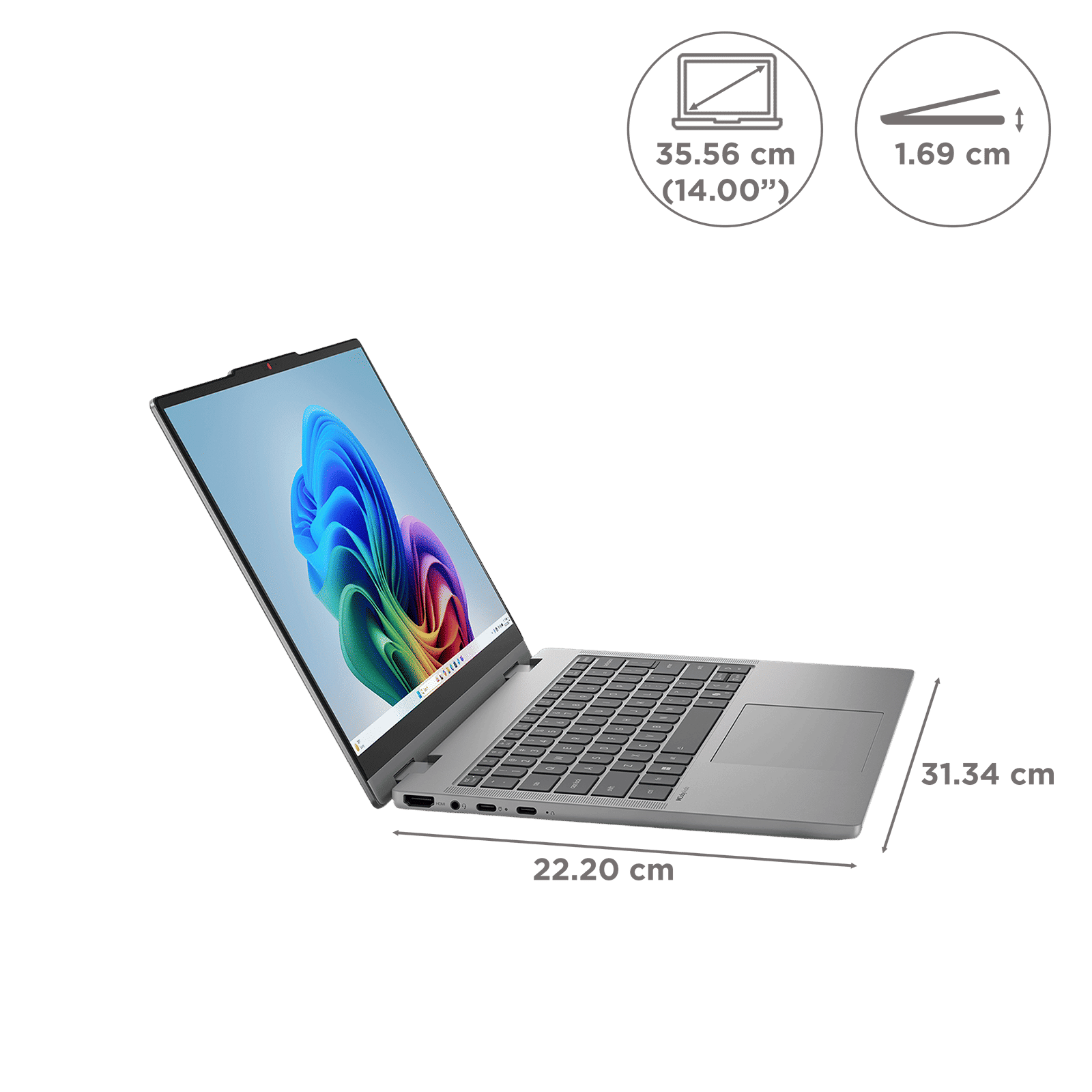 Lenovo IdeaPad Slim 5 14IPH11 Intel Core Ultra 5 Thin & Light Laptop (16GB, 512GB SSD, Windows 11 Home, 14 inch WUXGA OLED Display, MS Office 2024, Luna Grey, 1.37 KG) Lenovo IdeaPad Slim 5 14IPH11 Intel Core Ultra 5 Thin & Light Laptop (16GB, 512GB SSD, Windows 11 Home, 14 inch WUXGA OLED Display, MS Office 2024, Luna Grey, 1.37 KG)_8