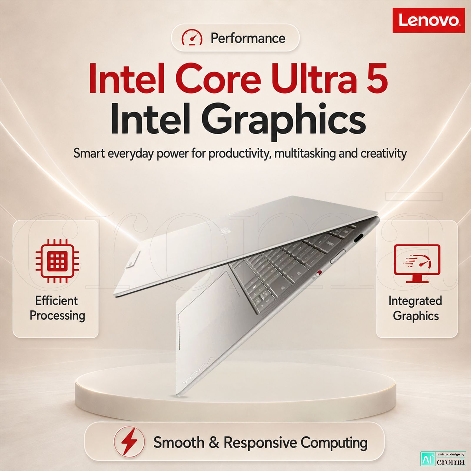 Lenovo Yoga Slim 7 14IPH11 Intel Core Ultra 5 Thin & Light Laptop (16GB, 512GB SSD, Windows 11 Home, 14 inch WUXGA OLED Display, MS Office 2024, Seashell, 1.14 KG)_5