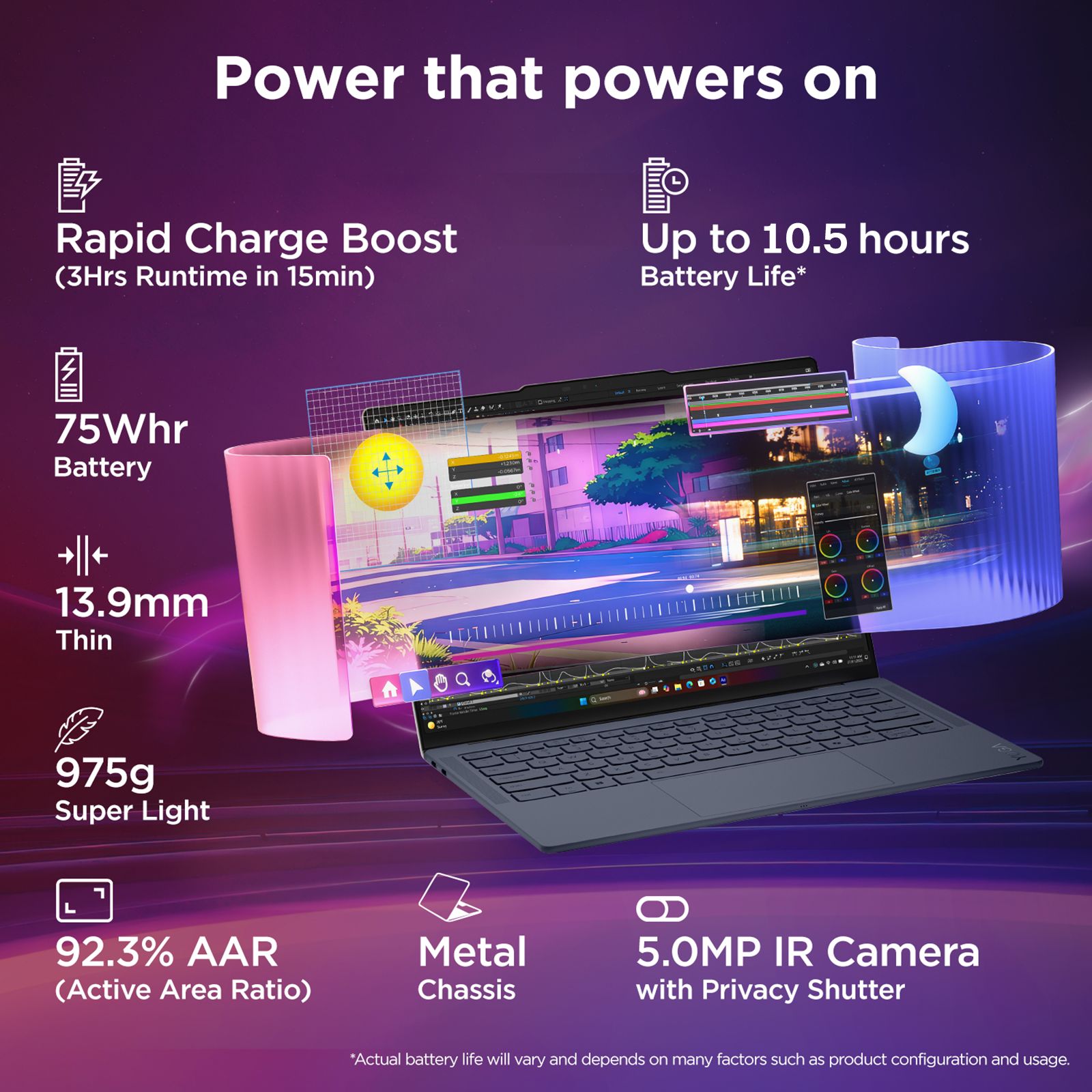 Lenovo Yoga Slim 7 Ultra 14IPH11 Intel Core Ultra 7 Touchscreen Thin & Light Laptop (32GB, 1TB SSD, Windows 11 Home, 14 inch 2.8K WQXGA+ POLED Display, MS Office Home 2024, Cosmic Blue, 0.97 KG) Lenovo Yoga Slim 7 Ultra 14IPH11 Intel Core Ultra 7 Touchscreen Thin & Light Laptop (32GB, 1TB SSD, Windows 11 Home, 14 inch 2.8K WQXGA+ POLED Display, MS Office Home 2024, Cosmic Blue, 0.97 KG)_3