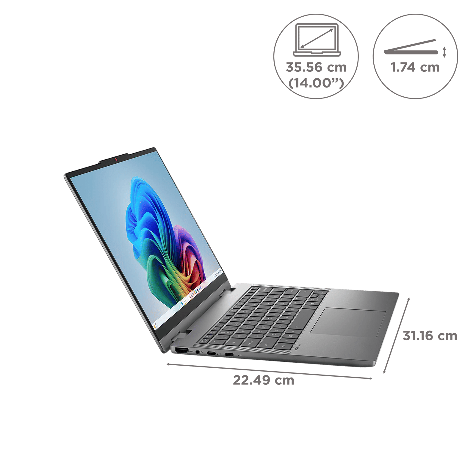 Lenovo IdeaPad 5 14IPH11 Intel Core Ultra 5 Touchscreen 2-in-1 Laptop (16GB, 512GB SSD, Windows 11 Home, 14 inch WUXGA IPS Display, MS Office 2024, Luna Grey, 1.54 KG) Lenovo IdeaPad 5 14IPH11 Intel Core Ultra 5 Touchscreen 2-in-1 Laptop (16GB, 512GB SSD, Windows 11 Home, 14 inch WUXGA IPS Display, MS Office 2024, Luna Grey, 1.54 KG)_2