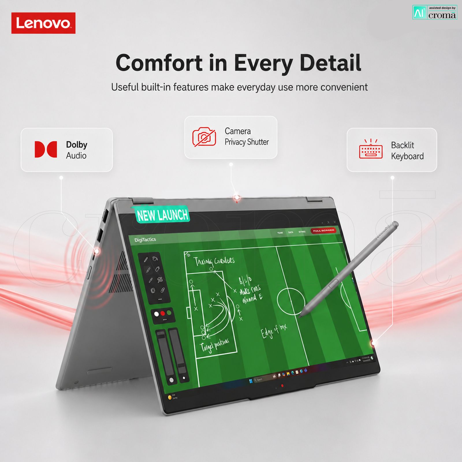 Lenovo IdeaPad 5 14IPH11 Intel Core Ultra 5 Touchscreen 2-in-1 Laptop (16GB, 512GB SSD, Windows 11 Home, 14 inch WUXGA IPS Display, MS Office 2024, Luna Grey, 1.54 KG) Lenovo IdeaPad 5 14IPH11 Intel Core Ultra 5 Touchscreen 2-in-1 Laptop (16GB, 512GB SSD, Windows 11 Home, 14 inch WUXGA IPS Display, MS Office 2024, Luna Grey, 1.54 KG)_4