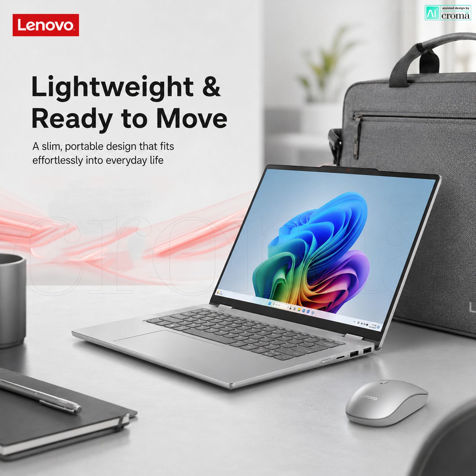 Lenovo IdeaPad 5 14IPH11 Intel Core Ultra 5 Touchscreen 2-in-1 Laptop (16GB, 512GB SSD, Windows 11 Home, 14 inch WUXGA IPS Display, MS Office 2024, Luna Grey, 1.54 KG) Lenovo IdeaPad 5 14IPH11 Intel Core Ultra 5 Touchscreen 2-in-1 Laptop (16GB, 512GB SSD, Windows 11 Home, 14 inch WUXGA IPS Display, MS Office 2024, Luna Grey, 1.54 KG)_5