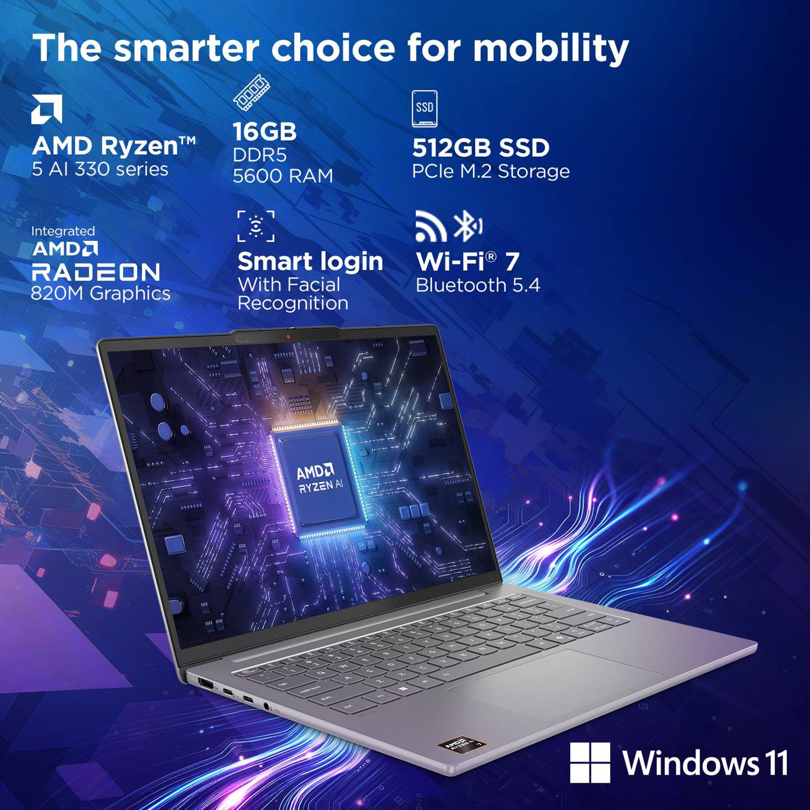 Lenovo IdeaPad Slim 5 14AKP10 AMD Ryzen AI 5 Thin & Light Laptop (16GB, 512GB SSD, Windows 11 Home, 14 inch WUXGA IPS Display, MS Office Home 2024, Luna Grey, 1.47 KG) Lenovo IdeaPad Slim 5 14AKP10 AMD Ryzen AI 5 Thin & Light Laptop (16GB, 512GB SSD, Windows 11 Home, 14 inch WUXGA IPS Display, MS Office Home 2024, Luna Grey, 1.47 KG)_12