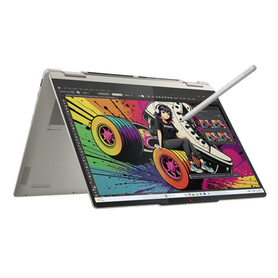 Lenovo Yoga 7 AMD Ryzen AI 7 Touchscreen 2-in-1 Laptop (16GB, 512GB SSD, Windows 11 Home, 14 inch WUXGA OLED Display, MS Office Home 2024, Seashell, 1.38 KG)