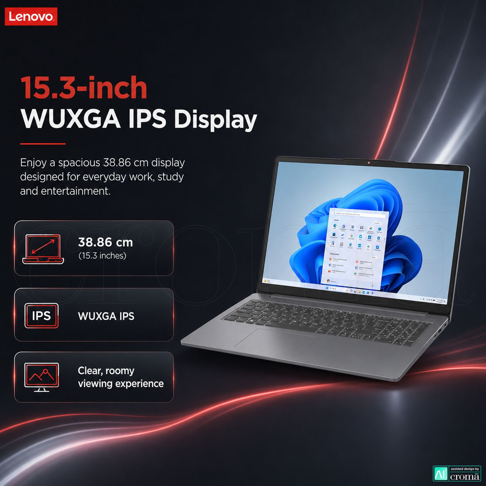 Lenovo IdeaPad Slim 3 15IRH10 Intel Core i7 13th Gen Thin & Light Laptop (16GB, 512GB SSD, Windows 11 Home, 15.3 inch WUXGA IPS Display, MS Office Home 2024, Luna Grey, 1.59 KG) Lenovo IdeaPad Slim 3 15IRH10 Intel Core i7 13th Gen Thin & Light Laptop (16GB, 512GB SSD, Windows 11 Home, 15.3 inch WUXGA IPS Display, MS Office Home 2024, Luna Grey, 1.59 KG)_3