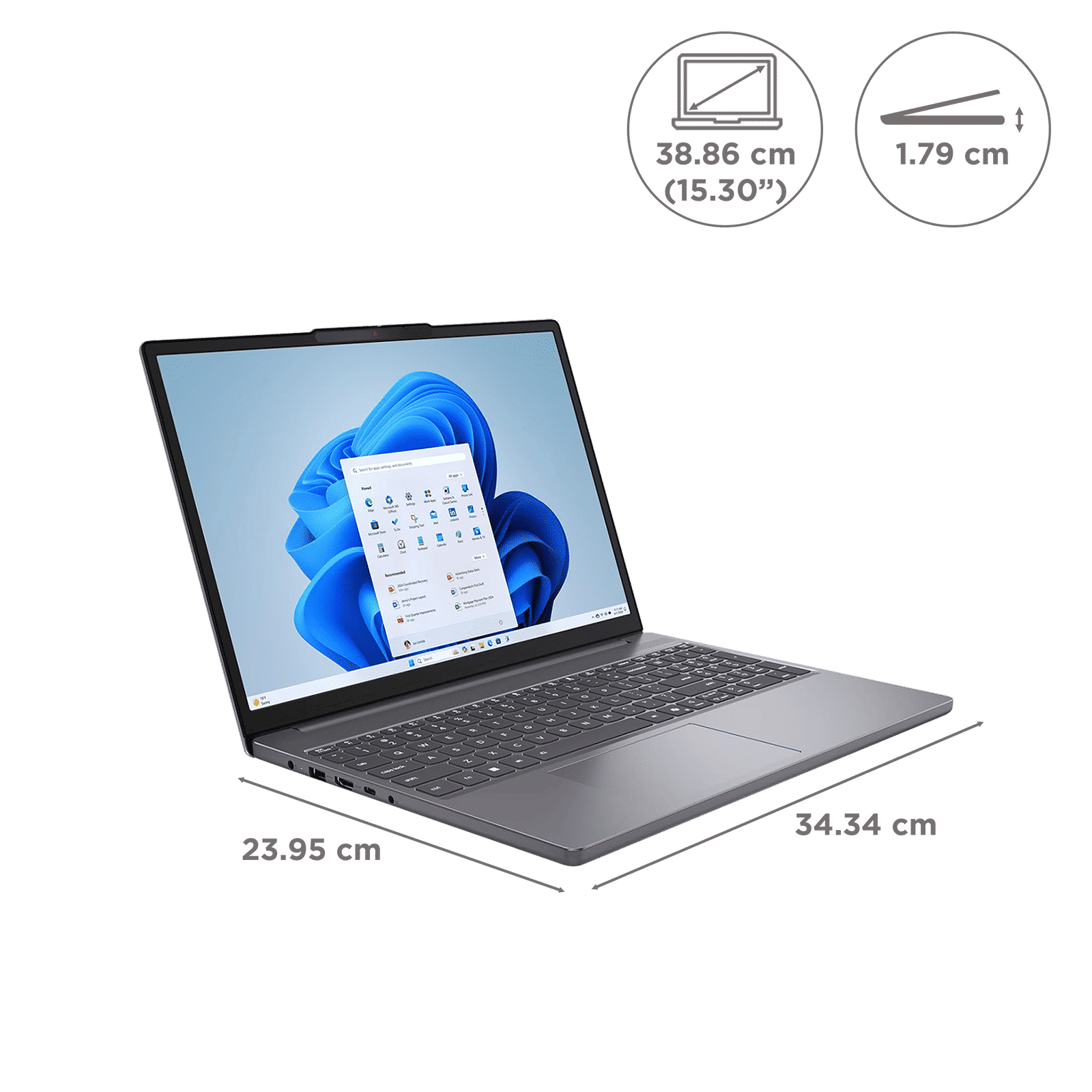 Lenovo IdeaPad Slim 3 15IRH10 Intel Core i7 13th Gen Thin & Light Laptop (16GB, 512GB SSD, Windows 11 Home, 15.3 inch WUXGA IPS Display, MS Office Home 2024, Luna Grey, 1.59 KG) Lenovo IdeaPad Slim 3 15IRH10 Intel Core i7 13th Gen Thin & Light Laptop (16GB, 512GB SSD, Windows 11 Home, 15.3 inch WUXGA IPS Display, MS Office Home 2024, Luna Grey, 1.59 KG)_8