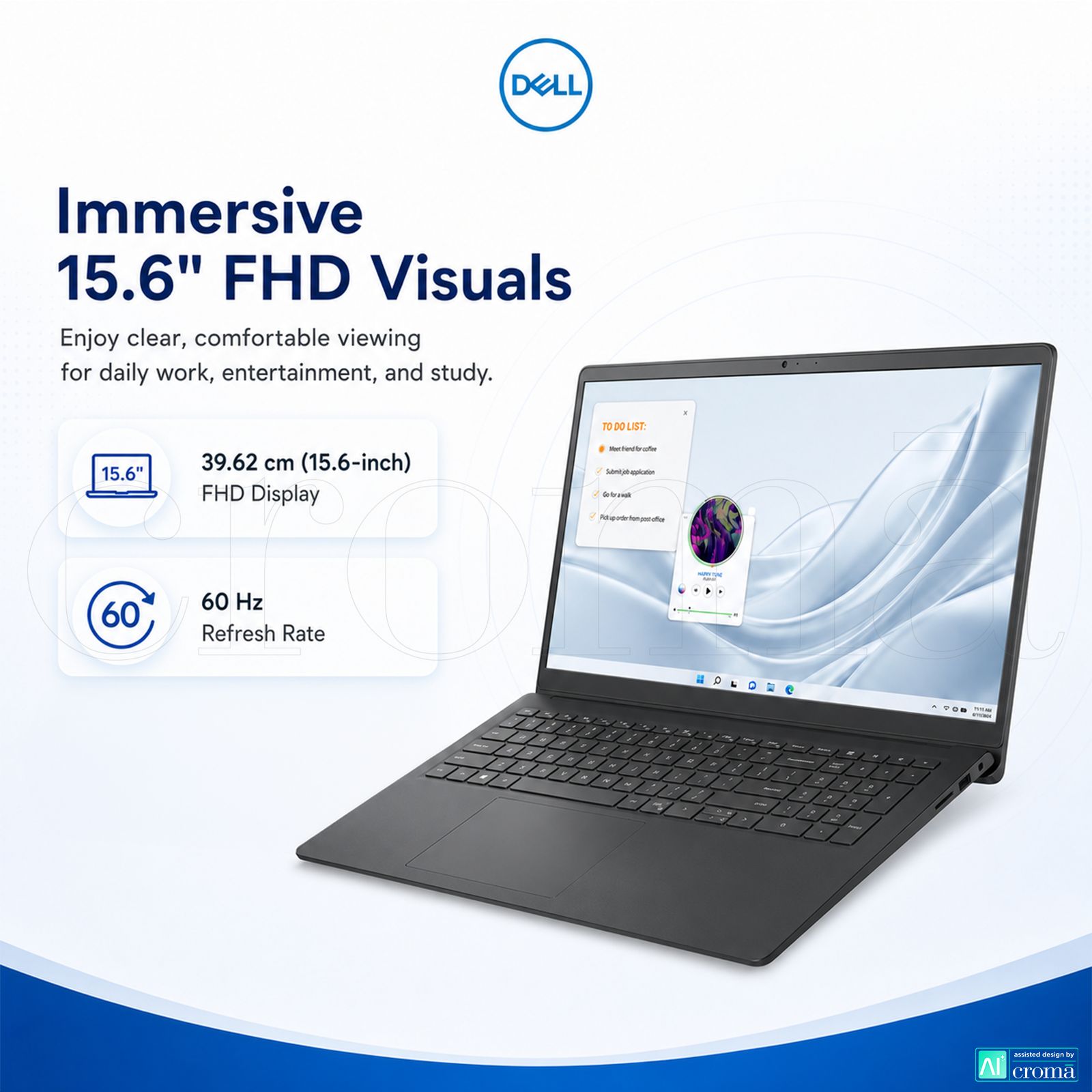 DELL DC15255 AMD Ryzen 5 Notebook Laptop (8GB, 512GB SSD, Windows 11, 15.6 inch Full HD Display, MS Office Home 2024, Carbon Black, 1.66 KG) DELL DC15255 AMD Ryzen 5 Notebook Laptop (8GB, 512GB SSD, Windows 11, 15.6 inch Full HD Display, MS Office Home 2024, Carbon Black, 1.66 KG)_3