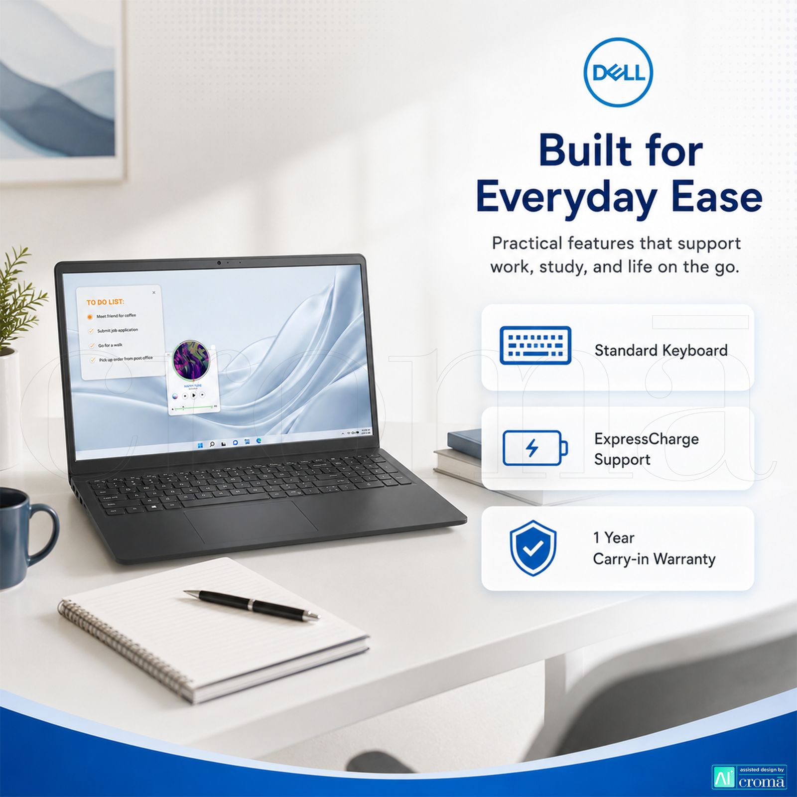 DELL DC15255 AMD Ryzen 5 Notebook Laptop (8GB, 512GB SSD, Windows 11, 15.6 inch Full HD Display, MS Office Home 2024, Carbon Black, 1.66 KG) DELL DC15255 AMD Ryzen 5 Notebook Laptop (8GB, 512GB SSD, Windows 11, 15.6 inch Full HD Display, MS Office Home 2024, Carbon Black, 1.66 KG)_7