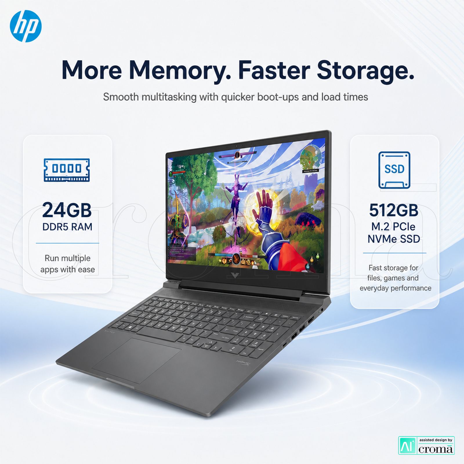 HP Victus 15-fa2316TX Intel Core i5 14th Gen Gaming Laptop (24GB, 512GB SSD, Windows 11 Home, 6GB Graphics, 15.6 inch 144 Hz Full HD IPS Display, NVIDIA GeForce RTX 3050, Mica Silver, 2.29 KG) HP Victus 15-fa2316TX Intel Core i5 14th Gen Gaming Laptop (24GB, 512GB SSD, Windows 11 Home, 6GB Graphics, 15.6 inch 144 Hz Full HD IPS Display, NVIDIA GeForce RTX 3050, Mica Silver, 2.29 KG)_3