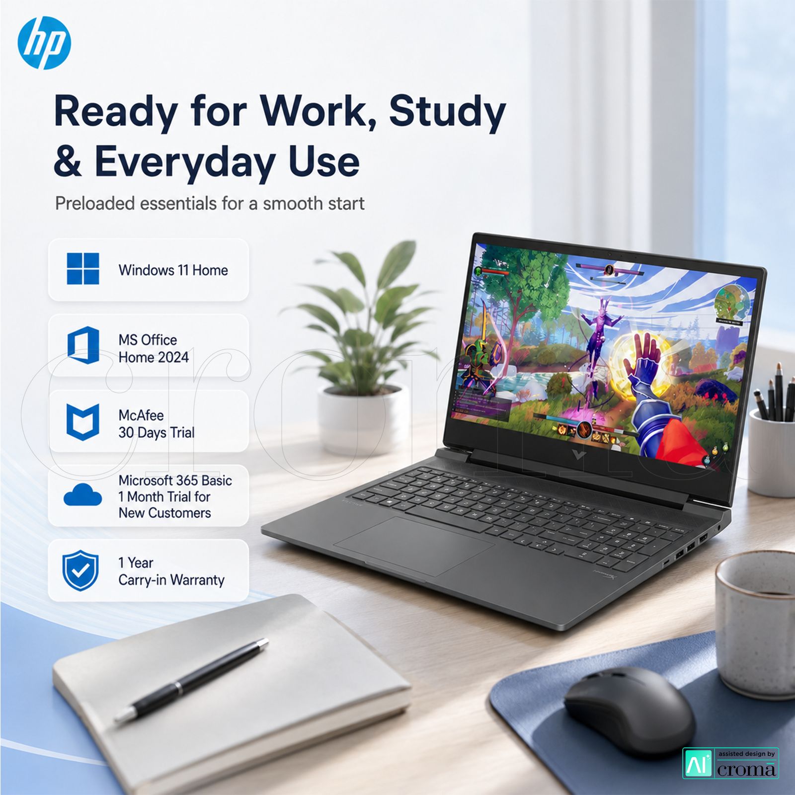 HP Victus 15-fa2316TX Intel Core i5 14th Gen Gaming Laptop (24GB, 512GB SSD, Windows 11 Home, 6GB Graphics, 15.6 inch 144 Hz Full HD IPS Display, NVIDIA GeForce RTX 3050, Mica Silver, 2.29 KG) HP Victus 15-fa2316TX Intel Core i5 14th Gen Gaming Laptop (24GB, 512GB SSD, Windows 11 Home, 6GB Graphics, 15.6 inch 144 Hz Full HD IPS Display, NVIDIA GeForce RTX 3050, Mica Silver, 2.29 KG)_7