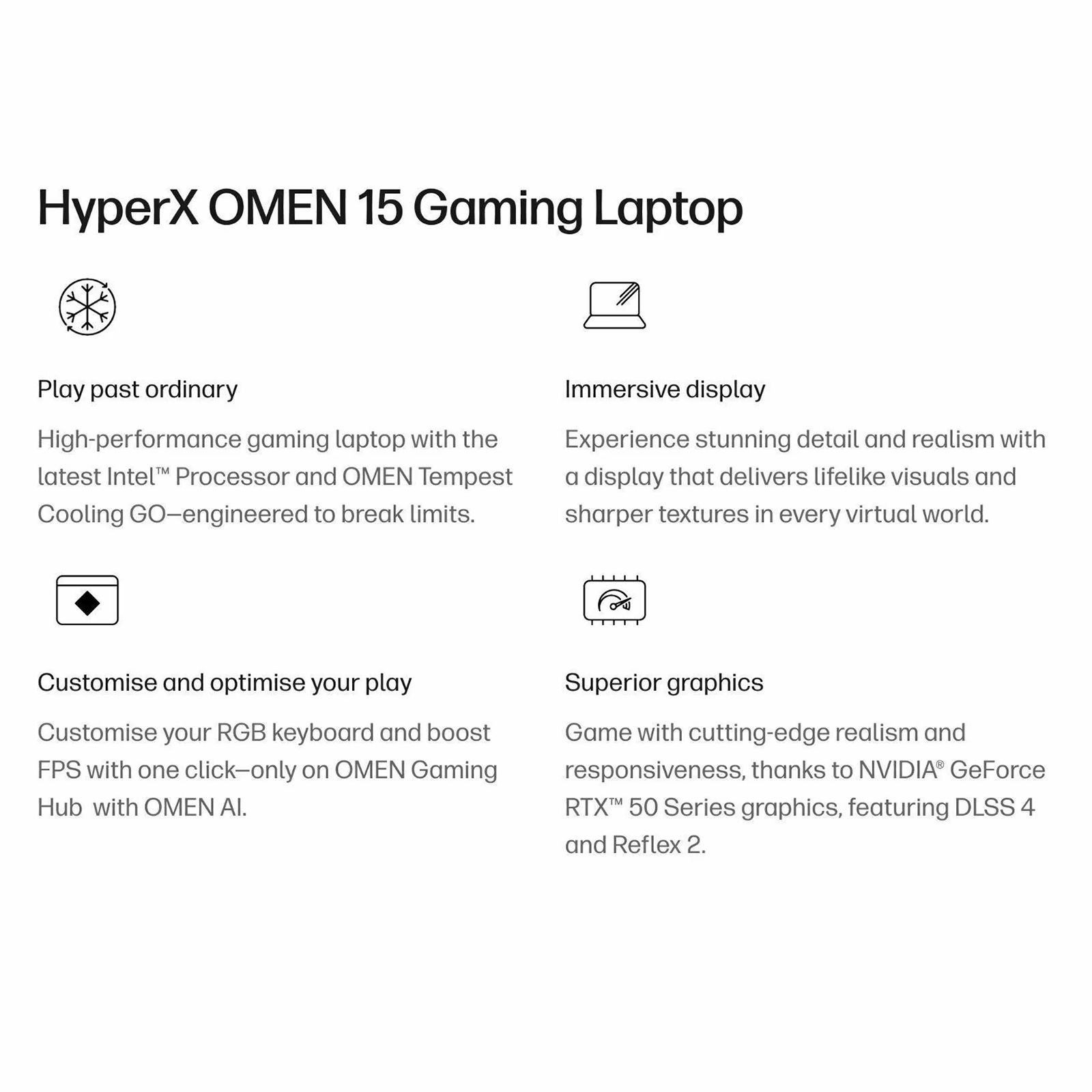 HP HyperX OMEN 15-ga0028TX Intel Core i7 14th Gen Gaming Laptop (24GB, 1TB SSD, Windows 11 Home, 8GB Graphics, 15.3 inch 180 Hz WQXGA IPS Display, NVIDIA GeForce RTX 5050, MS Office Home 2024, Shadow Black, 2.21 KG)_8