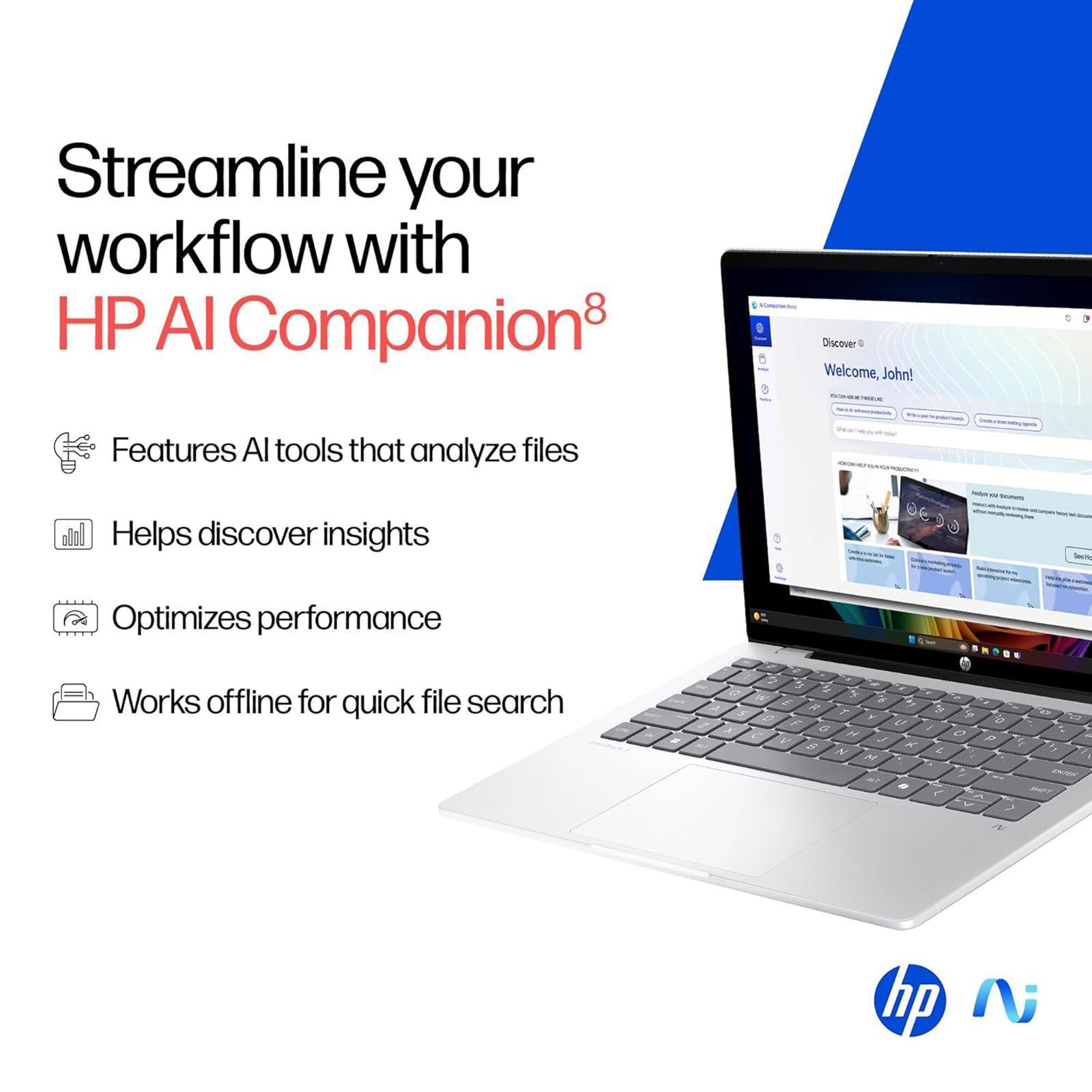 HP OmniBook 5 14-he0015QU Qualcomm Snapdragon X Thin & Light Laptop (16GB, 1TB SSD, Windows 11 Home, 14 inch 2K OLED Display, MS Office Home 2024, Glacier Silver, 1.35 KG)_3