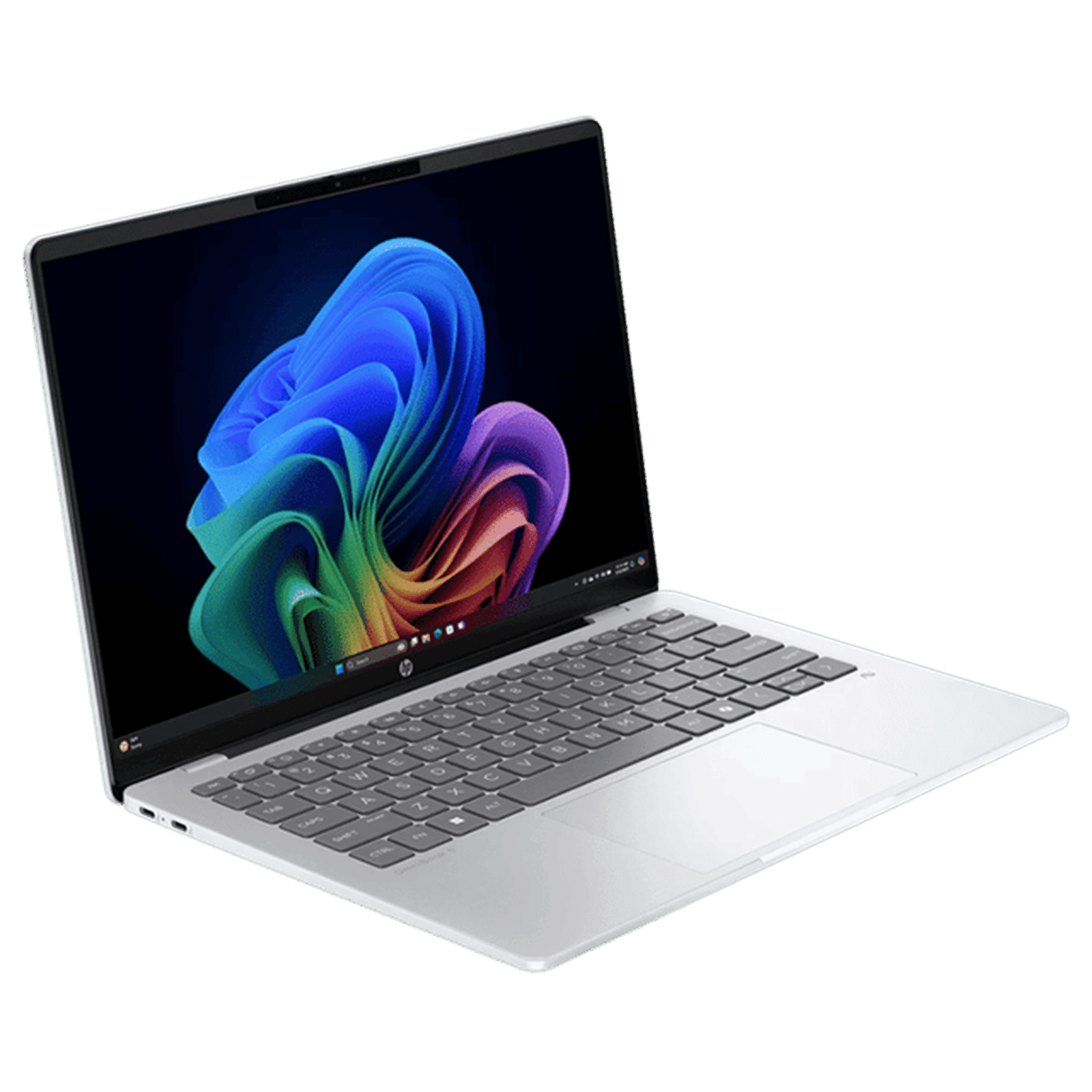 HP OmniBook 5 14-he0014QU Qualcomm Snapdragon X Thin & Light Laptop (16GB, 512GB SSD, Windows 11 Home, 14 inch 2K OLED Display, MS Office Home 2024, Glacier Silver, 1.35 KG)_4
