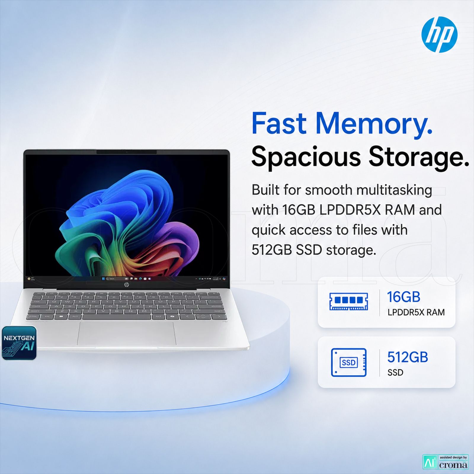HP OmniBook 5 14-he0014QU Qualcomm Snapdragon X Thin & Light Laptop (16GB, 512GB SSD, Windows 11 Home, 14 inch 2K OLED Display, MS Office Home 2024, Glacier Silver, 1.35 KG) HP OmniBook 5 14-he0014QU Qualcomm Snapdragon X Thin & Light Laptop (16GB, 512GB SSD, Windows 11 Home, 14 inch 2K OLED Display, MS Office Home 2024, Glacier Silver, 1.35 KG)_5