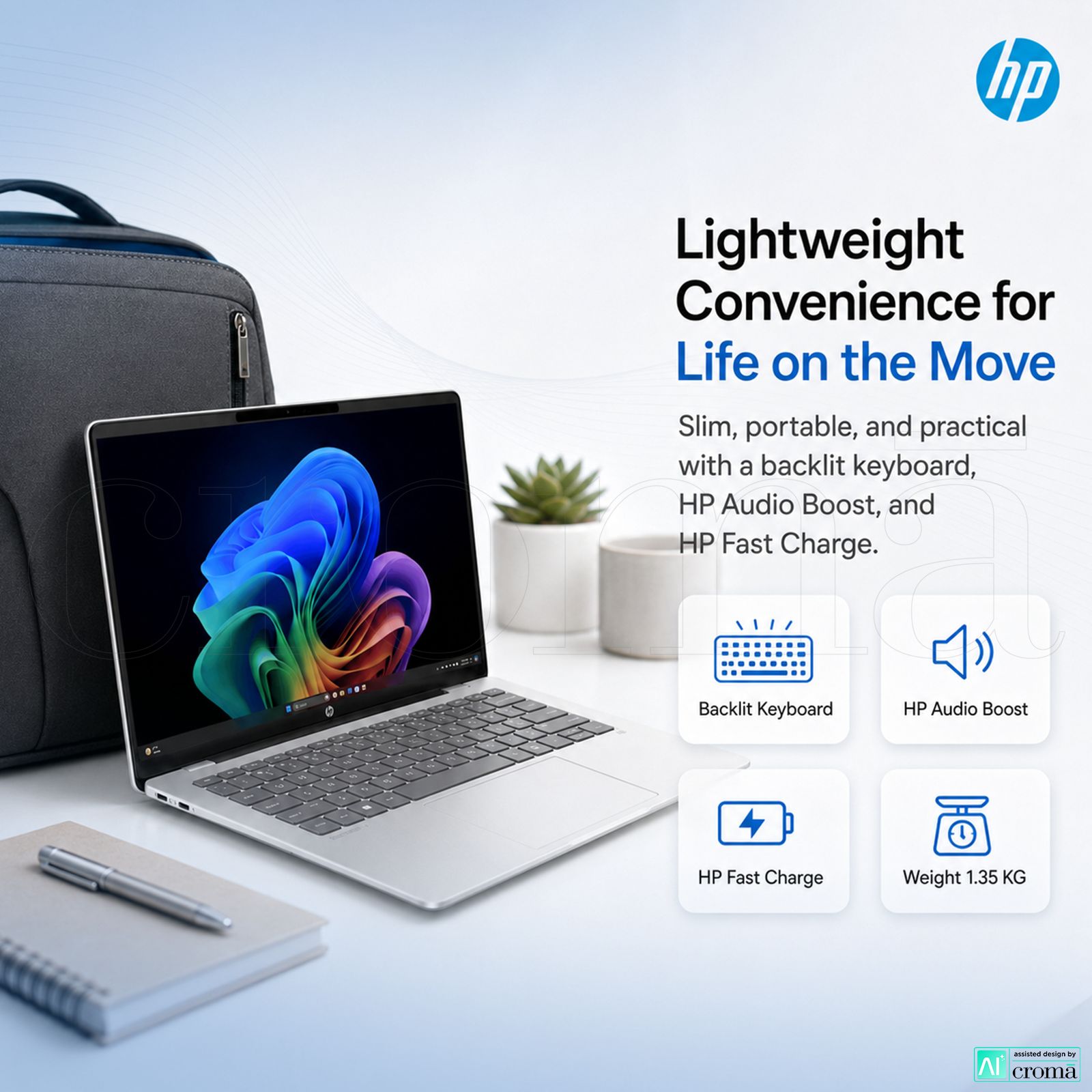 HP OmniBook 5 14-he0014QU Qualcomm Snapdragon X Thin & Light Laptop (16GB, 512GB SSD, Windows 11 Home, 14 inch 2K OLED Display, MS Office Home 2024, Glacier Silver, 1.35 KG) HP OmniBook 5 14-he0014QU Qualcomm Snapdragon X Thin & Light Laptop (16GB, 512GB SSD, Windows 11 Home, 14 inch 2K OLED Display, MS Office Home 2024, Glacier Silver, 1.35 KG)_7