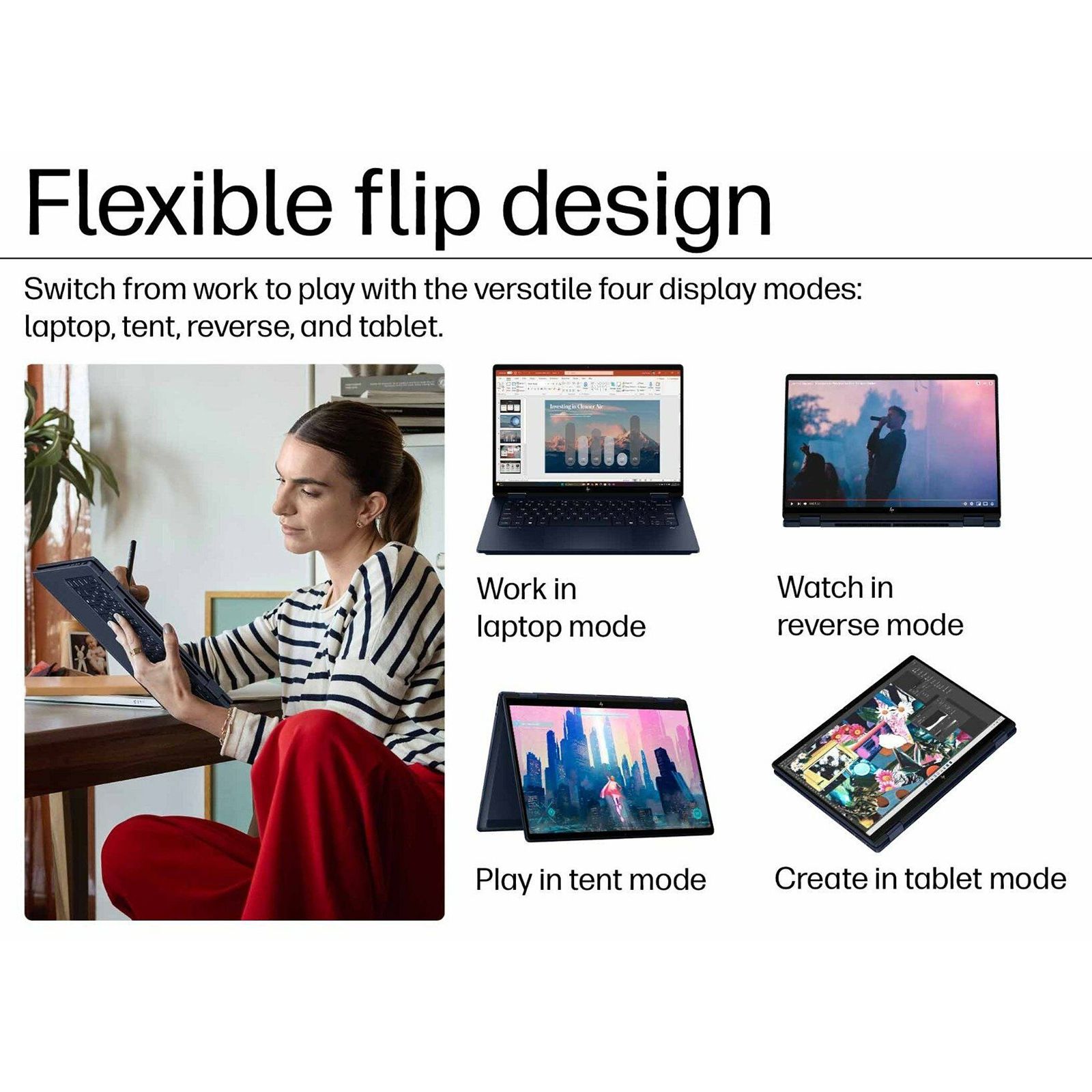 HP OmniBook X Flip Intel Core Ultra 7 2-in-1 Laptop (16GB, 1TB SSD, Windows 11 Home, 14 inch UWVA OLED Display, MS Office Home 2024, Atmospheric Blue, 1.38 KG) HP OmniBook X Flip Intel Core Ultra 7 2-in-1 Laptop (16GB, 1TB SSD, Windows 11 Home, 14 inch UWVA OLED Display, MS Office Home 2024, Atmospheric Blue, 1.38 KG)_4