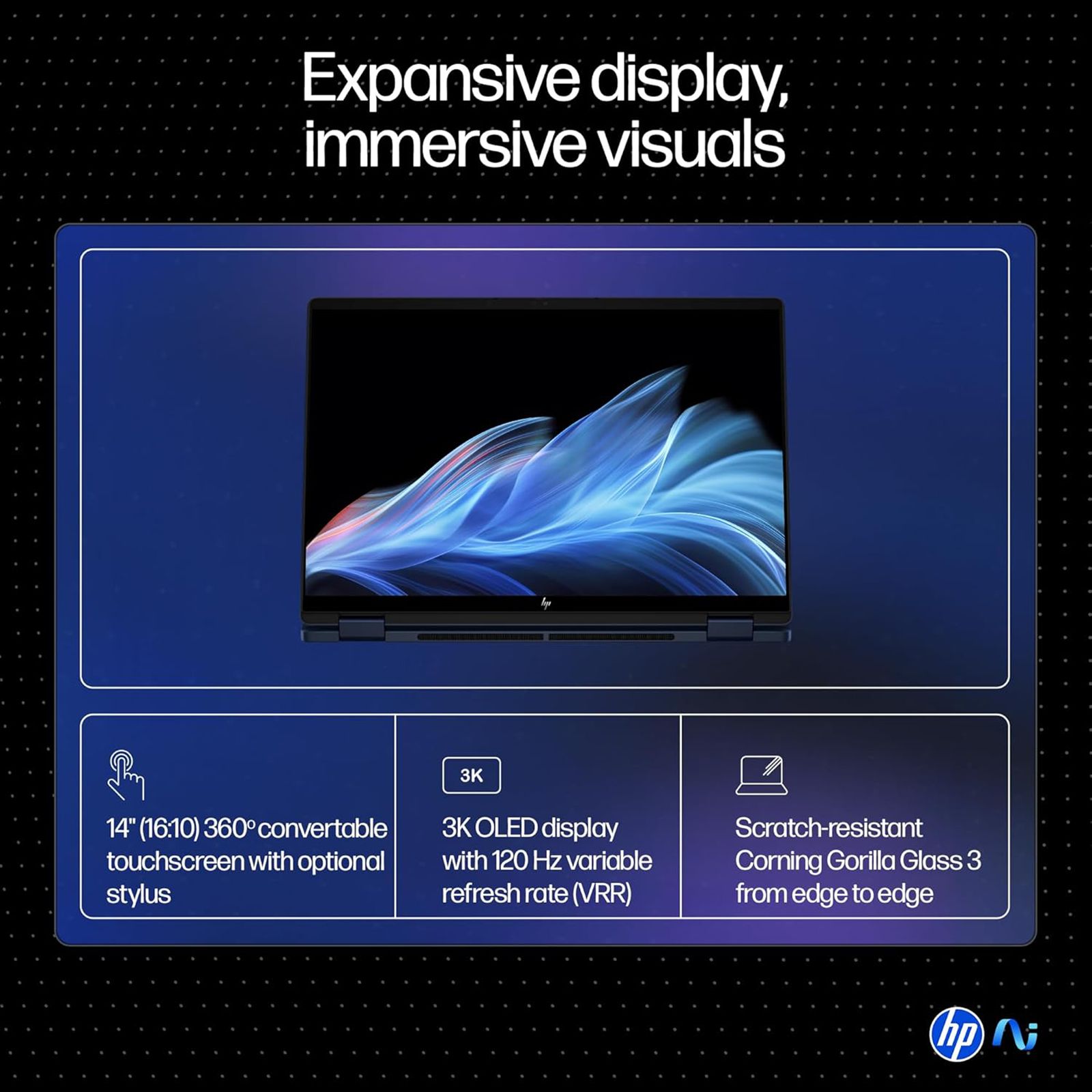 HP OmniBook X Flip Intel Core Ultra 7 Touchscreen 2-in-1 Laptop (32GB, 1TB SSD, Windows 11 Home, 14 inch 3K OLED Display, MS Office Home 2024, Atmospheric Blue, 1.38 KG) HP OmniBook X Flip Intel Core Ultra 7 Touchscreen 2-in-1 Laptop (32GB, 1TB SSD, Windows 11 Home, 14 inch 3K OLED Display, MS Office Home 2024, Atmospheric Blue, 1.38 KG)_5