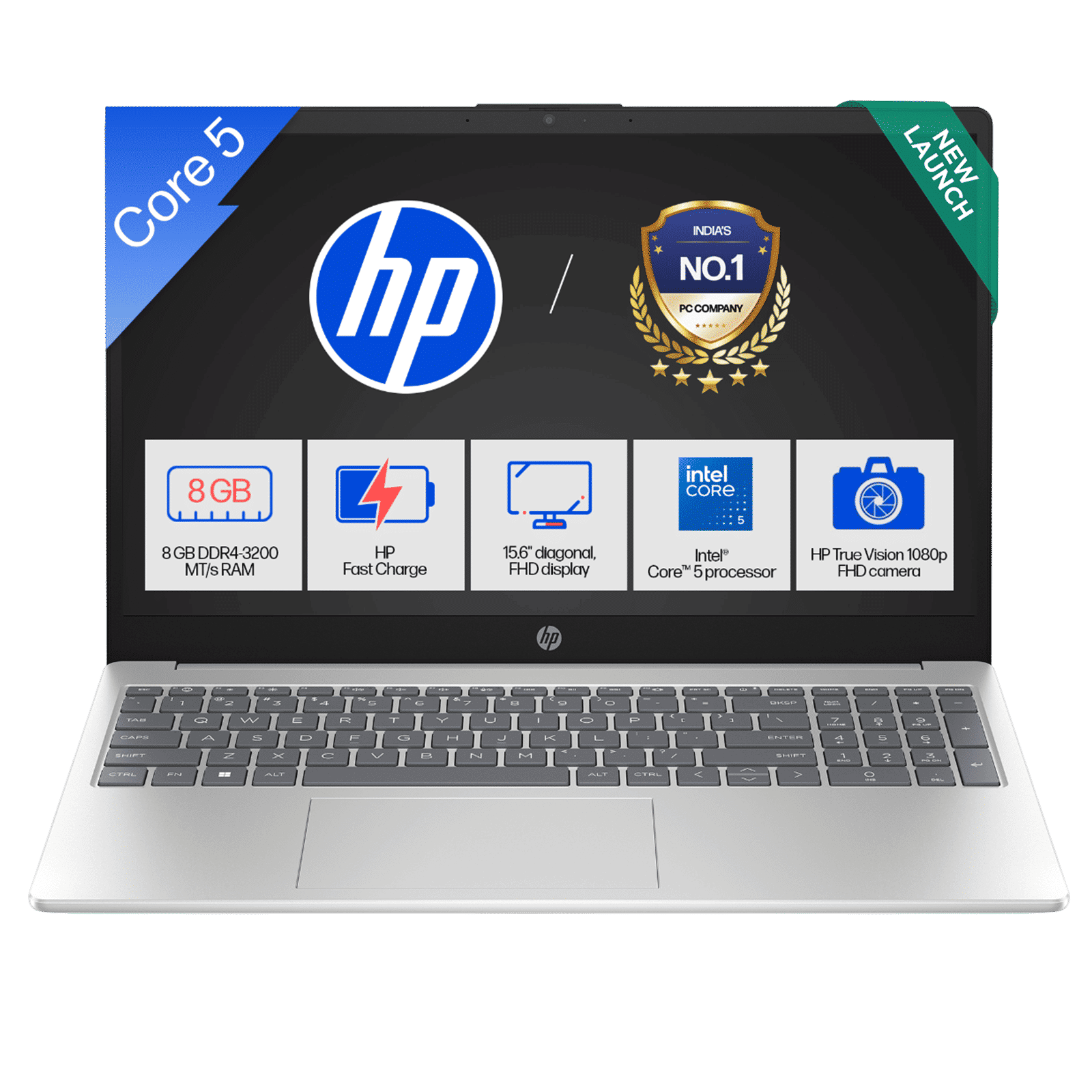 HP 15-fd0651TU Intel Core 5 Laptop (8GB, 512GB SSD, Windows 11 Home, 15.6 inch Full HD Display, MS Office Home 2024, Natural Silver, 1.59 KG) HP 15-fd0651TU Intel Core 5 Laptop (8GB, 512GB SSD, Windows 11 Home, 15.6 inch Full HD Display, MS Office Home 2024, Natural Silver, 1.59 KG)_1