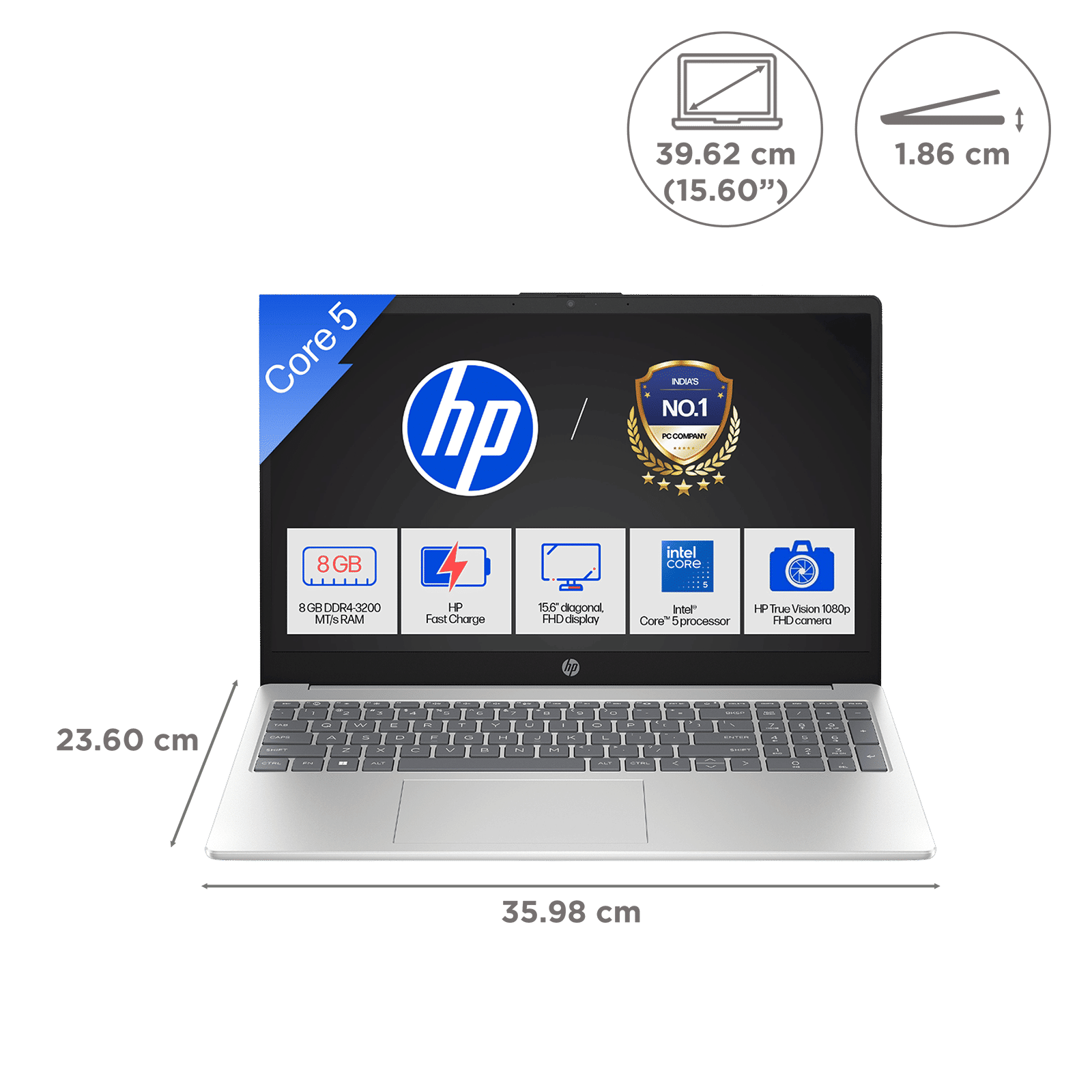 HP 15-fd0651TU Intel Core 5 Laptop (8GB, 512GB SSD, Windows 11 Home, 15.6 inch Full HD Display, MS Office Home 2024, Natural Silver, 1.59 KG) HP 15-fd0651TU Intel Core 5 Laptop (8GB, 512GB SSD, Windows 11 Home, 15.6 inch Full HD Display, MS Office Home 2024, Natural Silver, 1.59 KG)_14