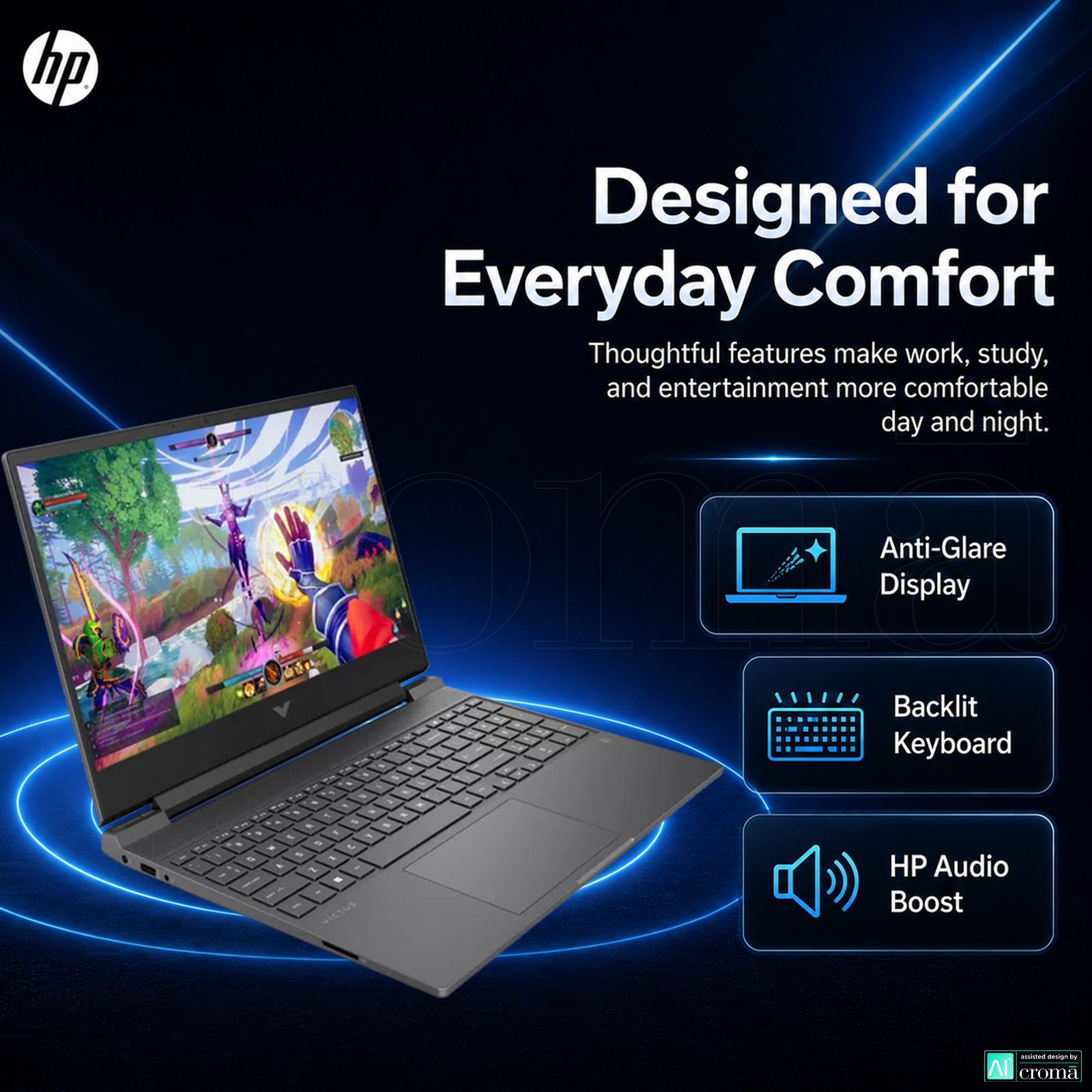 HP Victus AMD Ryzen 7 Gaming Laptop (24GB, 1TB SSD, Windows 11 Home, 8GB Graphics, 15.6 inch 144 Hz Full HD IPS Display, NVIDIA GeForce RTX 5050, MS Office Home 2024, Mica Silver, 2.29 KG) HP Victus AMD Ryzen 7 Gaming Laptop (24GB, 1TB SSD, Windows 11 Home, 8GB Graphics, 15.6 inch 144 Hz Full HD IPS Display, NVIDIA GeForce RTX 5050, MS Office Home 2024, Mica Silver, 2.29 KG)_3