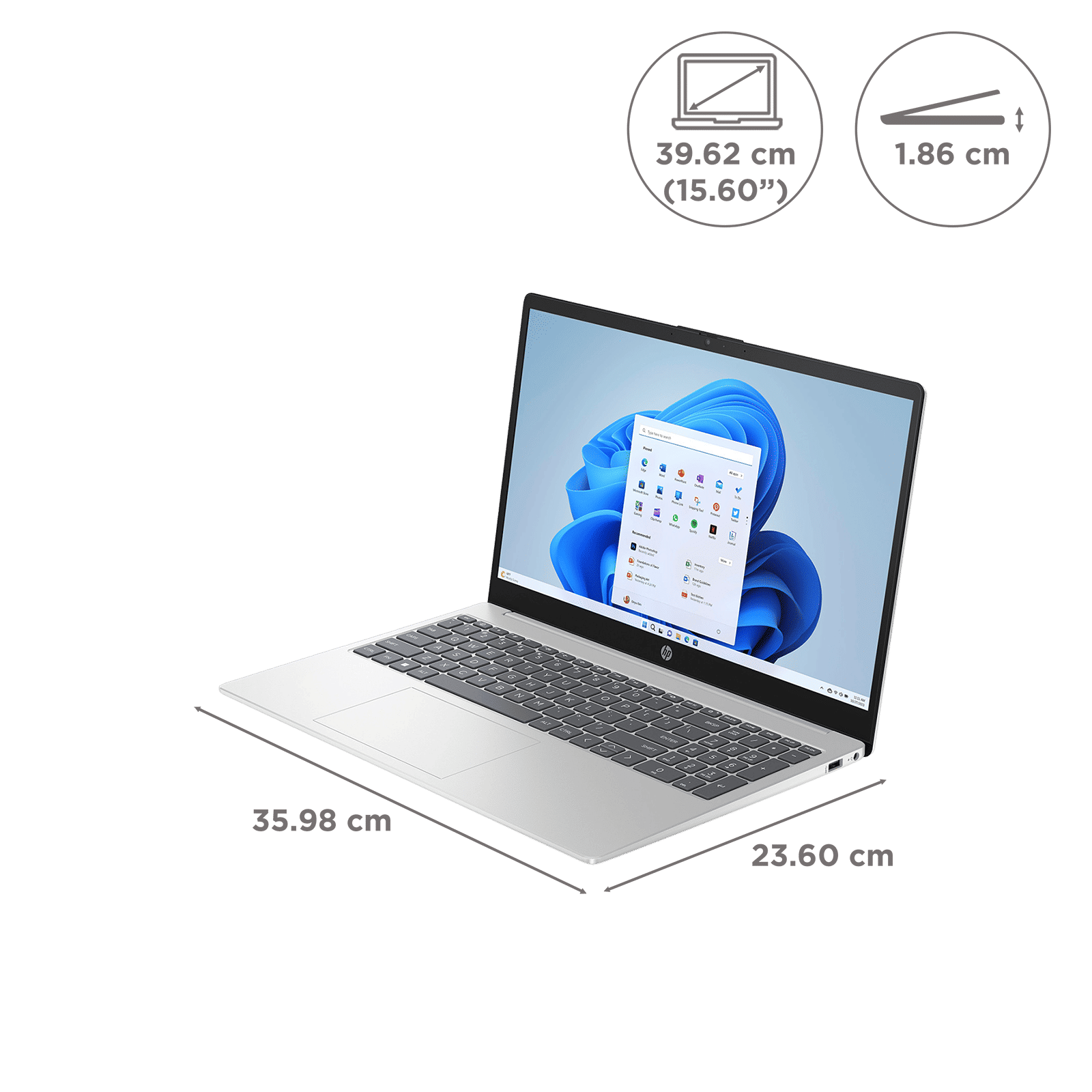 HP 15-fc0782AU AMD Ryzen 5 Laptop (16GB, 512GB SSD, Windows 11 Home, 15.6 inch Full HD IPS Display, Natural Silver, 1.59 KG) HP 15-fc0782AU AMD Ryzen 5 Laptop (16GB, 512GB SSD, Windows 11 Home, 15.6 inch Full HD IPS Display, Natural Silver, 1.59 KG)_5