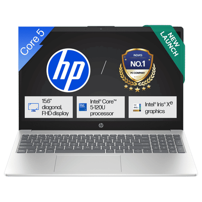 HP 15-fd0664TU Intel Core 5 Thin & Light Laptop (16GB, 512GB SSD, Windows 11 Home, 15.6 inch Full HD Display, MS Office Home 2024, Natural Silver, 1.59 KG)