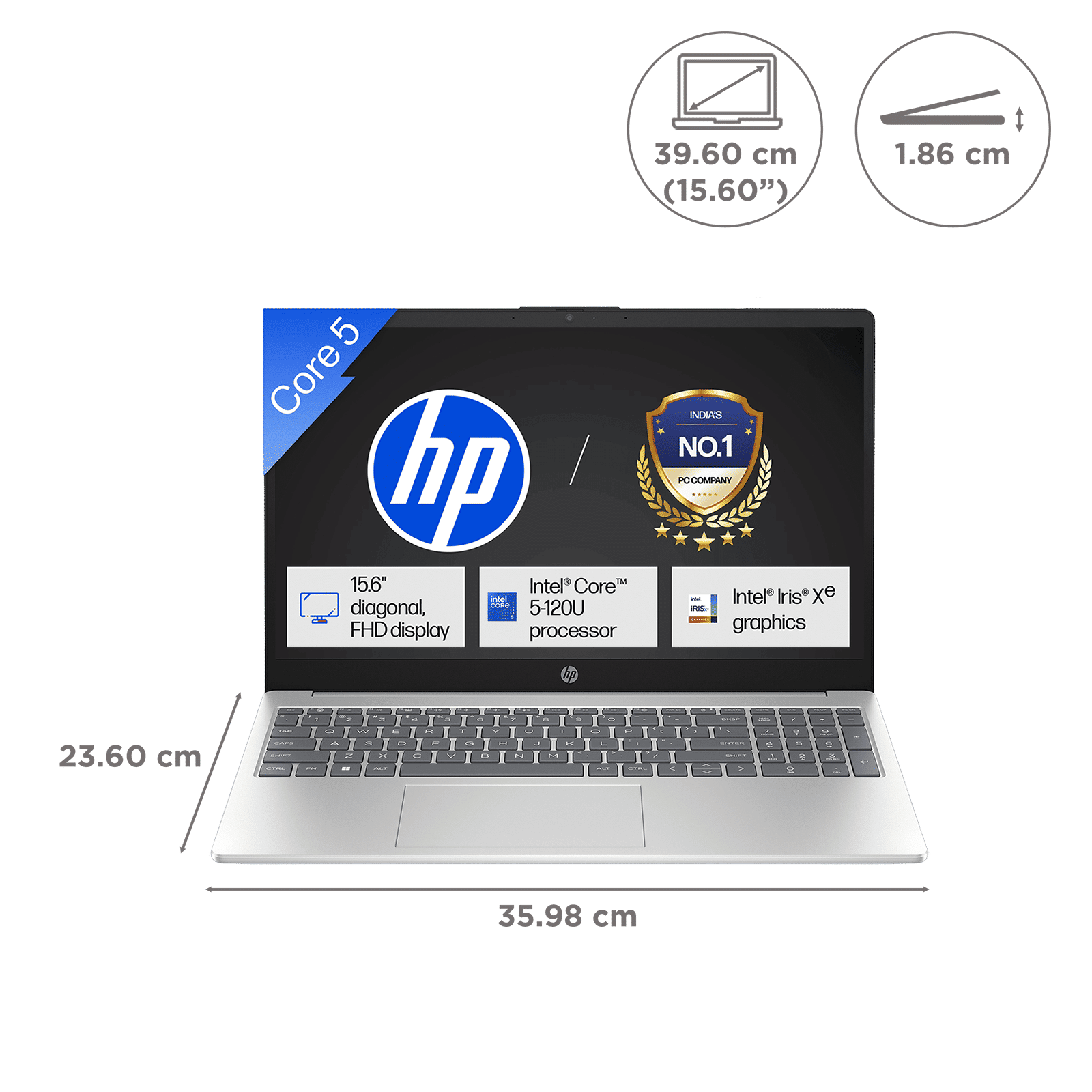 HP 15-fd0664TU Intel Core 5 Thin & Light Laptop (16GB, 512GB SSD, Windows 11 Home, 15.6 inch Full HD Display, MS Office Home 2024, Natural Silver, 1.59 KG) HP 15-fd0664TU Intel Core 5 Thin & Light Laptop (16GB, 512GB SSD, Windows 11 Home, 15.6 inch Full HD Display, MS Office Home 2024, Natural Silver, 1.59 KG)_9