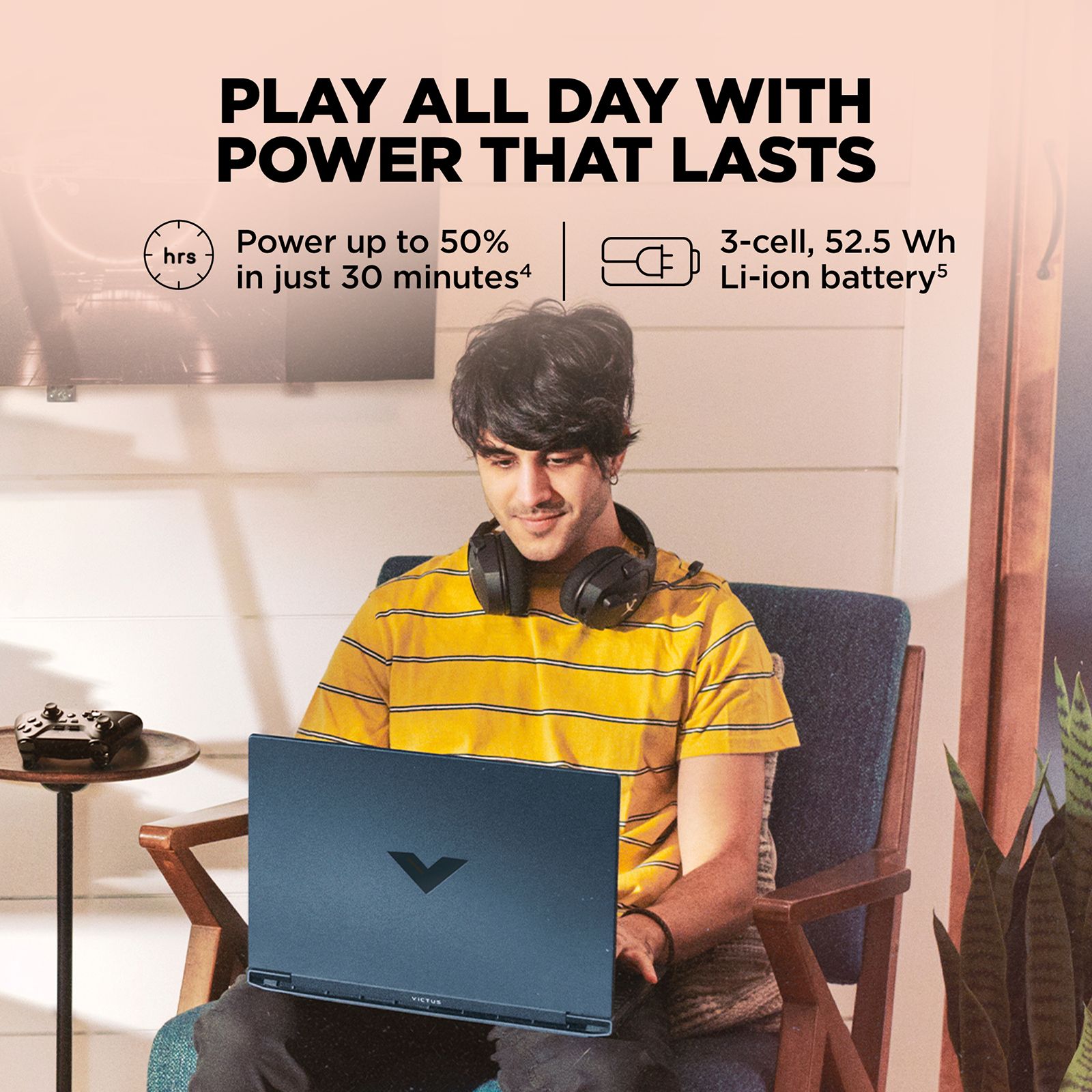 HP Victus 15-fa2508TX Intel Core 5 Gaming Laptop (24GB, 512GB SSD, Windows 11 Home, 6GB Graphics, 15.6 inch 144 Hz Full HD IPS Display, NVIDIA GeForce RTX 4050, MS Office Home 2024, Performance Blue, 2.29 KG) HP Victus 15-fa2508TX Intel Core 5 Gaming Laptop (24GB, 512GB SSD, Windows 11 Home, 6GB Graphics, 15.6 inch 144 Hz Full HD IPS Display, NVIDIA GeForce RTX 4050, MS Office Home 2024, Performance Blue, 2.29 KG)_8
