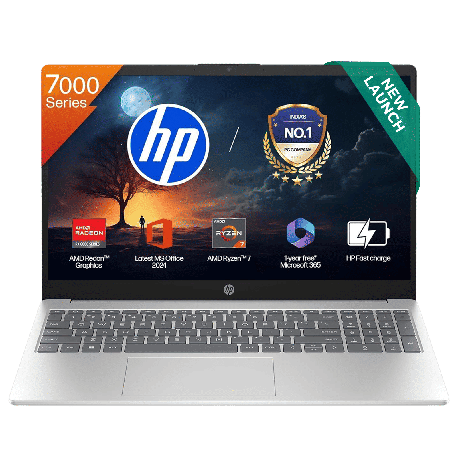 HP 15-fc0837AU AMD Ryzen 7 Laptop (16GB, 512GB SSD, Windows 11 Home, 15.6 inch Full HD IPS Display, MS Office 2024, Natural Silver, 1.59 KG) HP 15-fc0837AU AMD Ryzen 7 Laptop (16GB, 512GB SSD, Windows 11 Home, 15.6 inch Full HD IPS Display, MS Office 2024, Natural Silver, 1.59 KG)_1
