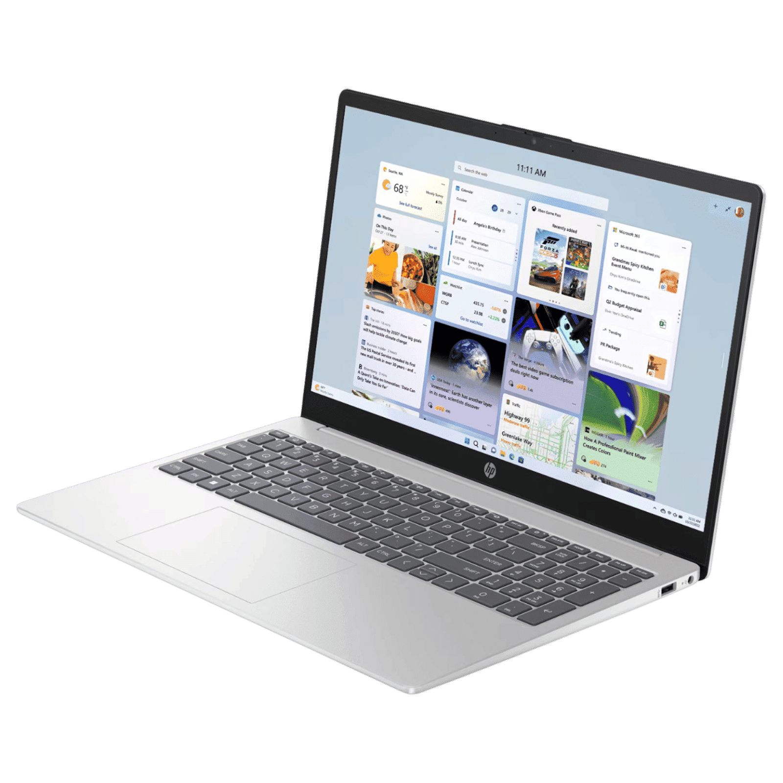 HP 15-fc0704AU AMD Ryzen 5 Thin & Light Laptop (8GB, 512GB SSD, Windows 11 Home, 15.6 inch Full HD Display, Natural Silver, 1.59 KG)_2