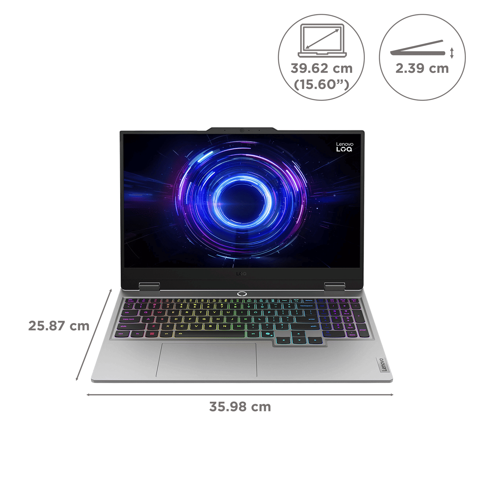 Lenovo LOQ 15IRX10 Intel Core i7 13th Gen Gaming Laptop (16GB, 1TB SSD, Windows 11 Home, 8GB Graphics, 15.6 Inch 144 Hz FHD IPS Display, NVIDIA GeForce RTX 5050, MS Office Home 2024, Luna Grey, 2.4 KG)_7