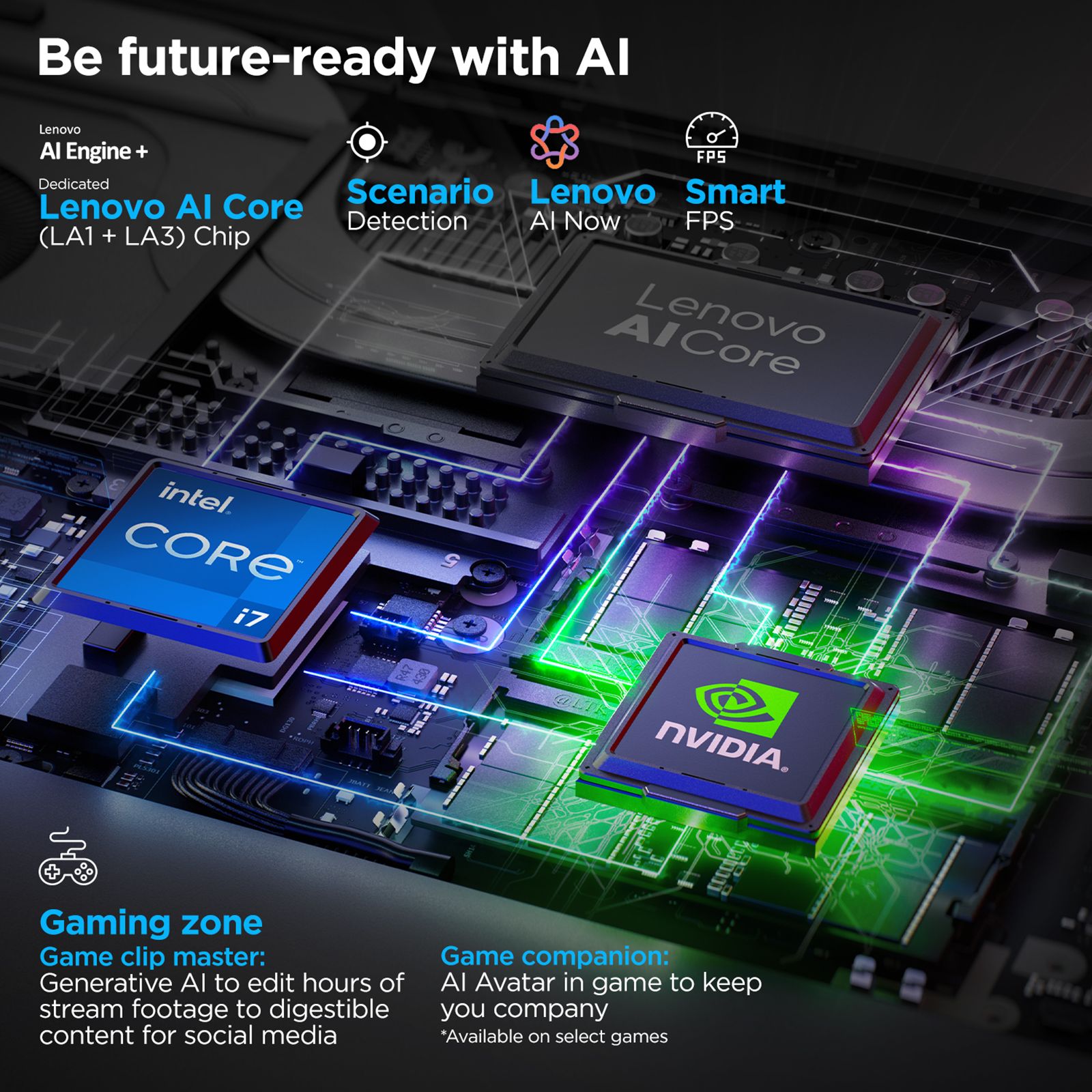 Lenovo Legion 5 15IRX10 Intel Core i7 13th Gen Gaming Laptop (16GB, 512GB SSD, Windows 11 Home, 8GB Graphics, 15.3 Inch 165 Hz WUXGA IPS Display, NVIDIA GeForce RTX 5050, MS Office Home 2024, Eclipse Black, 2.1 KG)_6