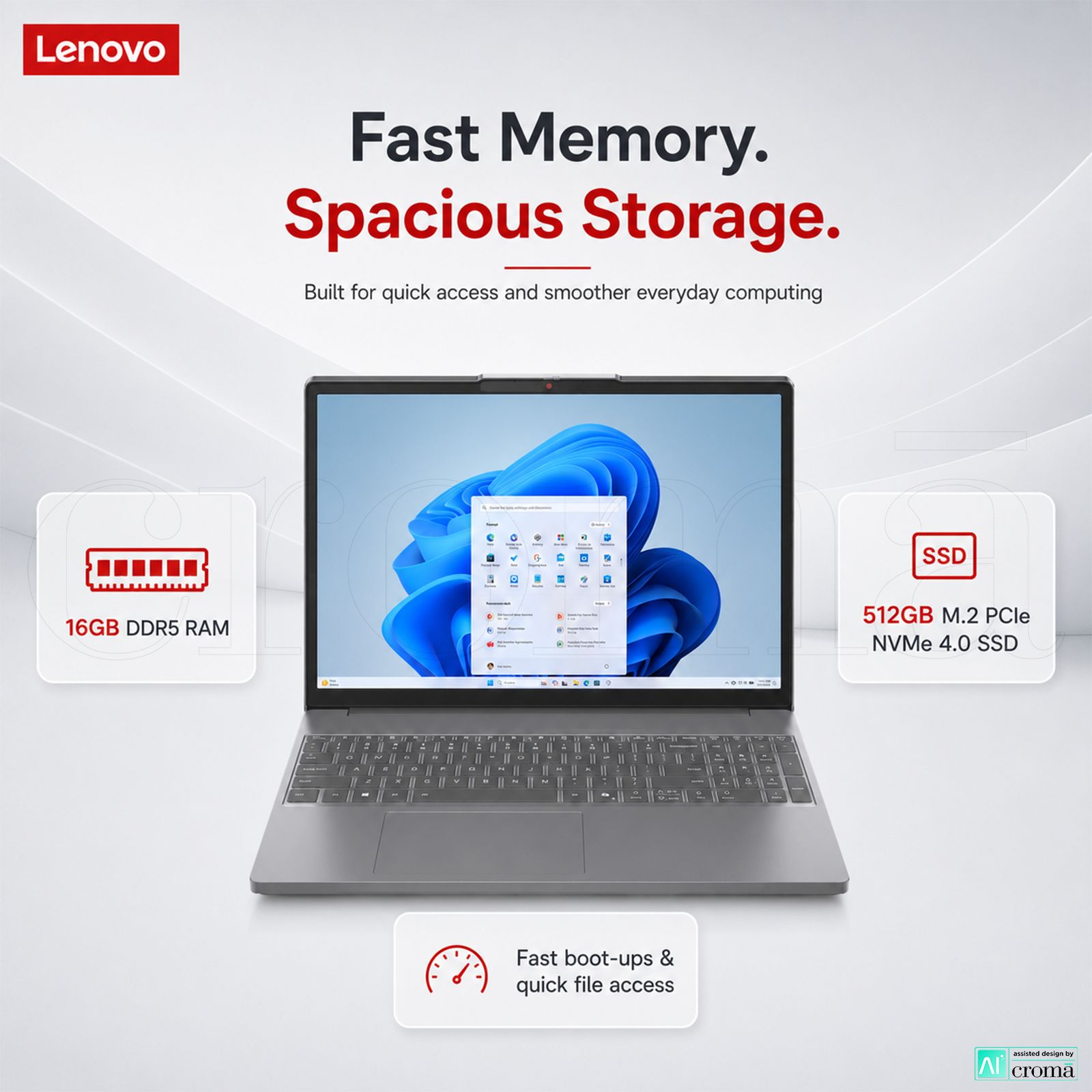Lenovo IdeaPad Slim 3 15ARP10 AMD Ryzen 7 Thin & Light (16GB, 512GB SSD, Windows 11 Home, 15.3 inch WUXGA IPS Display, MS Office Home 2024, Luna Grey, 1.59 KG)_6