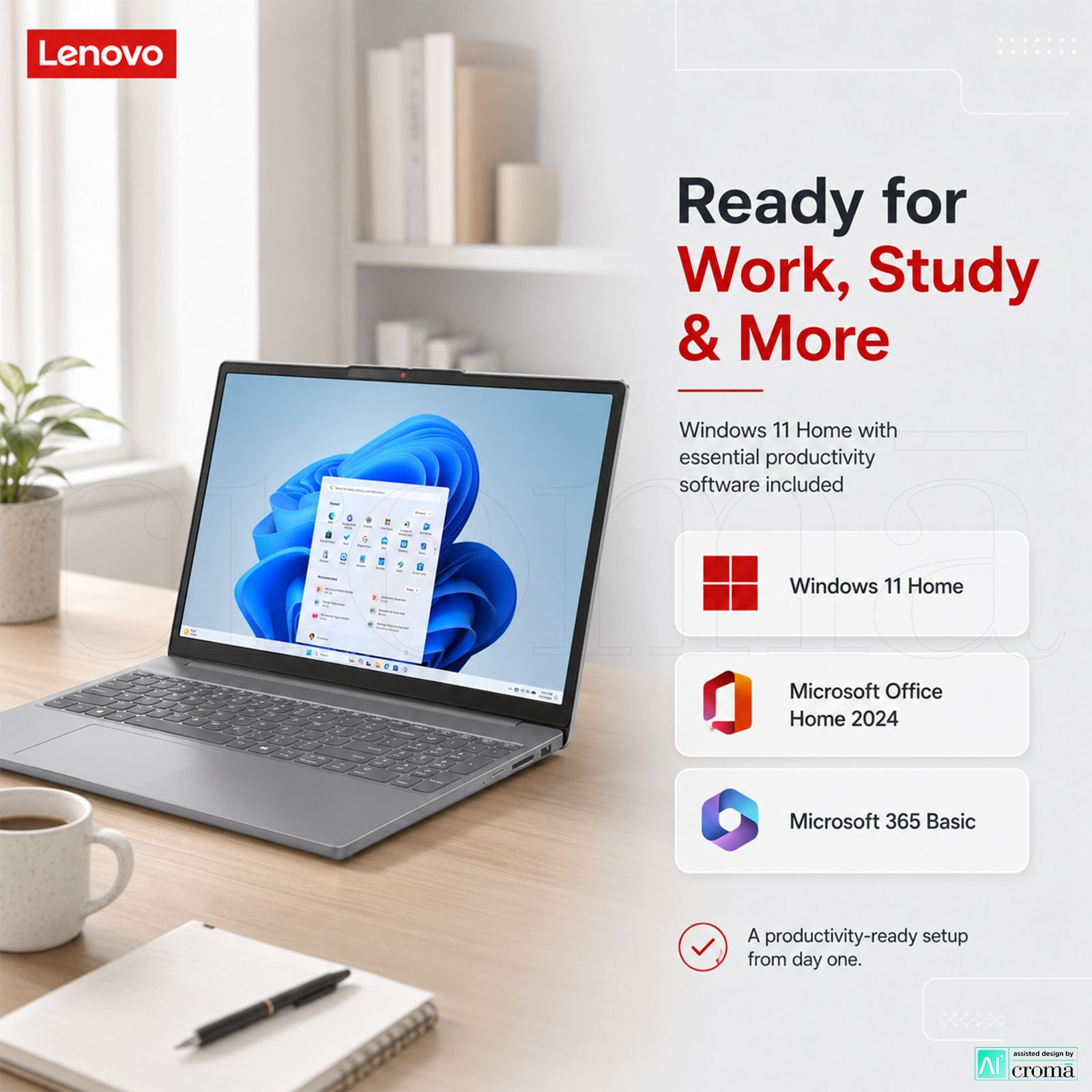 Lenovo IdeaPad Slim 3 15ARP10 AMD Ryzen 7 Thin & Light (16GB, 512GB SSD, Windows 11 Home, 15.3 inch WUXGA IPS Display, MS Office Home 2024, Luna Grey, 1.59 KG)_7