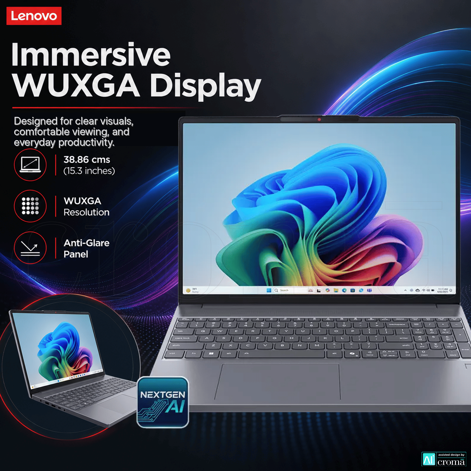 Lenovo IdeaPad Slim 3 15Q8X10 Qualcomm Snapdragon X Thin & Light Laptop (16GB, 512GB SSD, Windows 11 Home, 15.3 inch WUXGA IPS Display, MS Office Home 2024, Luna Grey, 1.55 KG) Lenovo IdeaPad Slim 3 15Q8X10 Qualcomm Snapdragon X Thin & Light Laptop (16GB, 512GB SSD, Windows 11 Home, 15.3 inch WUXGA IPS Display, MS Office Home 2024, Luna Grey, 1.55 KG)_3