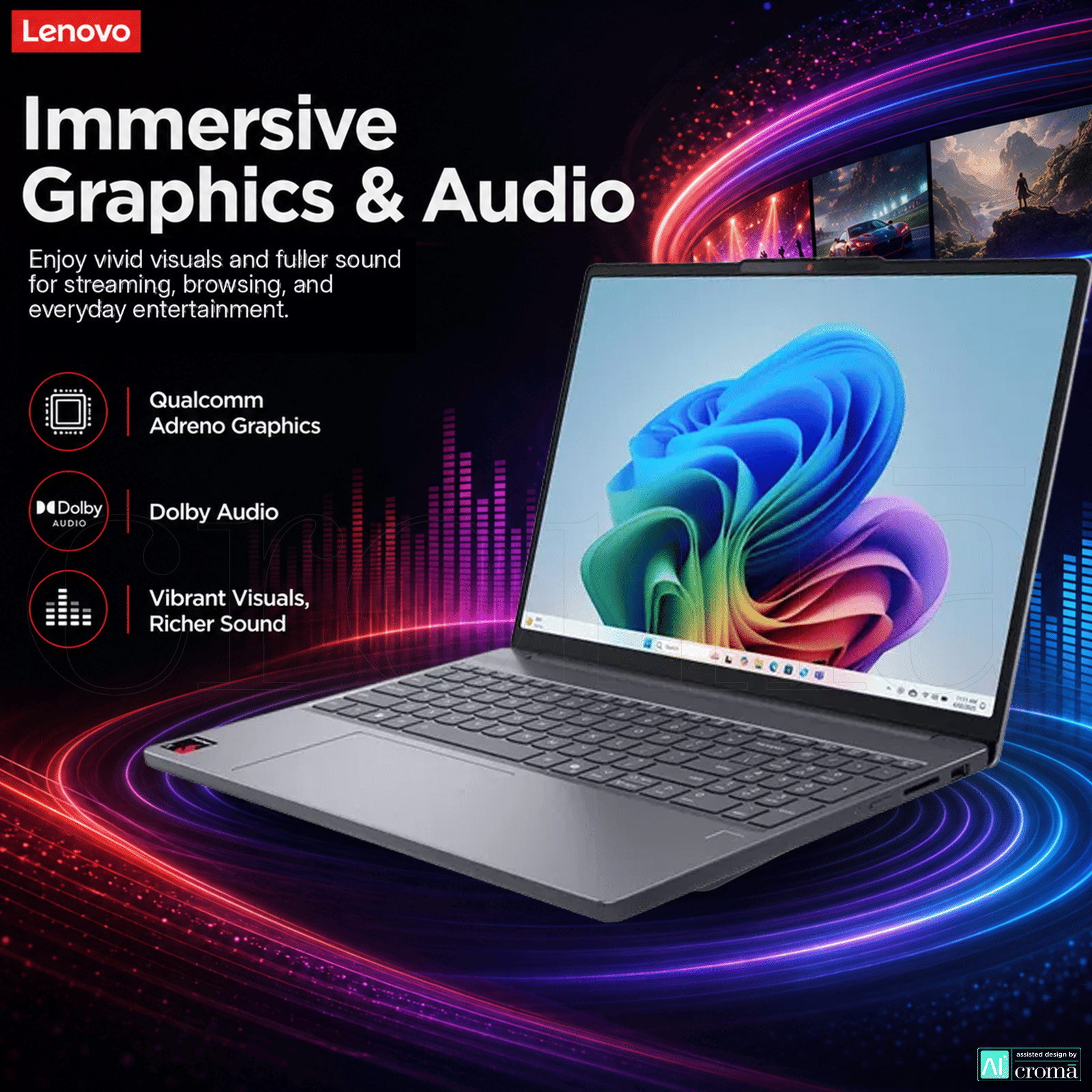 Lenovo IdeaPad Slim 3 15Q8X10 Qualcomm Snapdragon X Thin & Light Laptop (16GB, 512GB SSD, Windows 11 Home, 15.3 inch WUXGA IPS Display, MS Office Home 2024, Luna Grey, 1.55 KG) Lenovo IdeaPad Slim 3 15Q8X10 Qualcomm Snapdragon X Thin & Light Laptop (16GB, 512GB SSD, Windows 11 Home, 15.3 inch WUXGA IPS Display, MS Office Home 2024, Luna Grey, 1.55 KG)_7