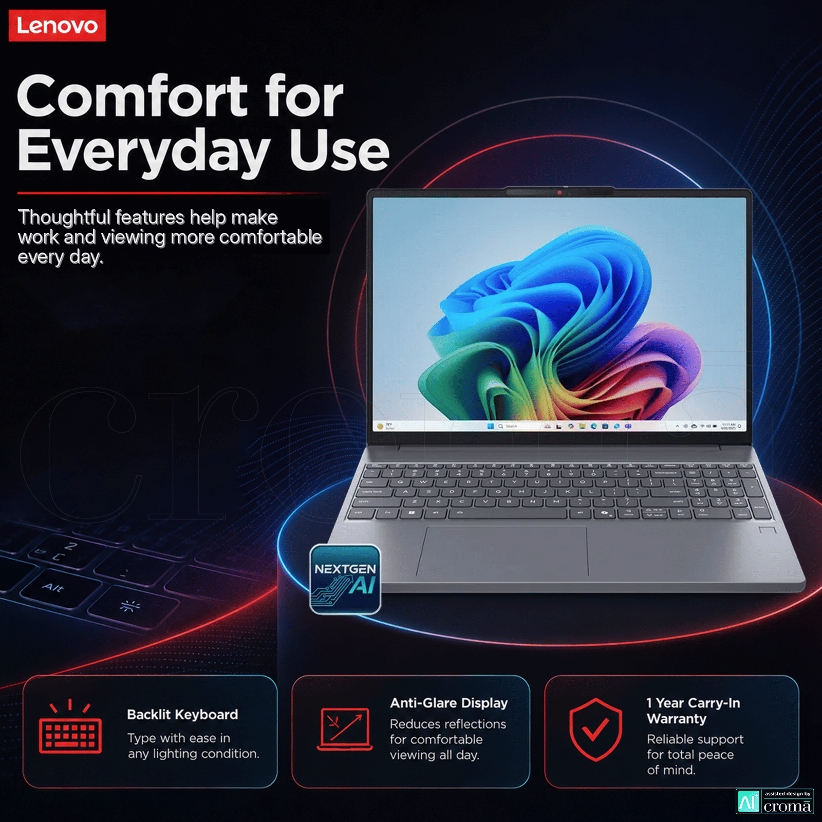 Lenovo IdeaPad Slim 3 15Q8X10 Qualcomm Snapdragon X Thin & Light Laptop (16GB, 512GB SSD, Windows 11 Home, 15.3 inch WUXGA IPS Display, MS Office Home 2024, Luna Grey, 1.55 KG) Lenovo IdeaPad Slim 3 15Q8X10 Qualcomm Snapdragon X Thin & Light Laptop (16GB, 512GB SSD, Windows 11 Home, 15.3 inch WUXGA IPS Display, MS Office Home 2024, Luna Grey, 1.55 KG)_8
