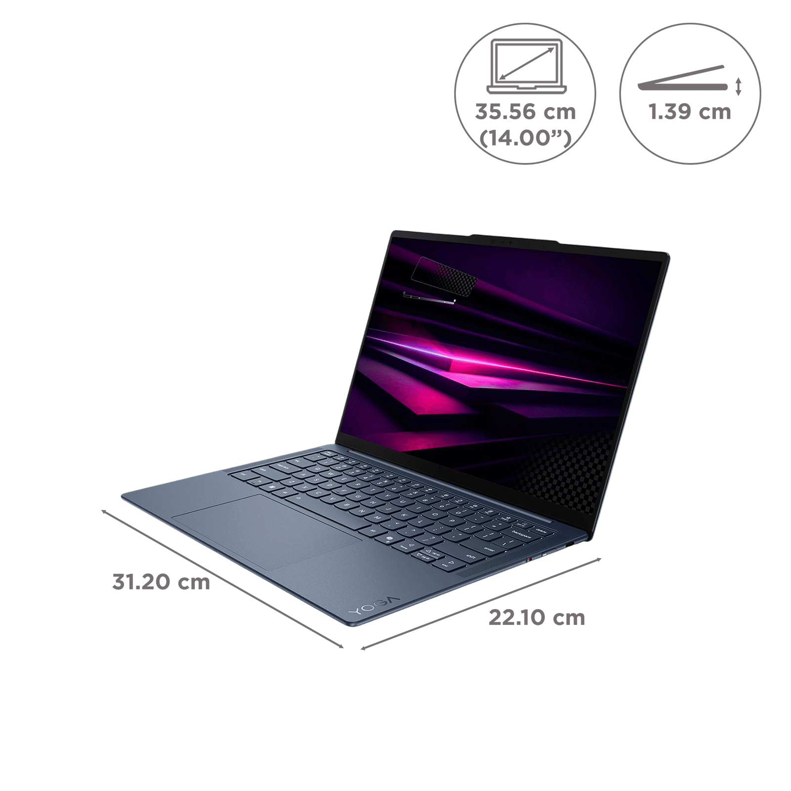 Lenovo Yoga Slim 7 14Q8Y11 Snapdragon X2 Plus X2P-42-100 Thin & Light (16GB, 512GB SSD, Windows 11 Home, 14 inch WUXGA OLED Display, MS Office Home 2024, Cosmic Blue, 1.17 KG) Lenovo Yoga Slim 7 14Q8Y11 Snapdragon X2 Plus X2P-42-100 Thin & Light (16GB, 512GB SSD, Windows 11 Home, 14 inch WUXGA OLED Display, MS Office Home 2024, Cosmic Blue, 1.17 KG)_2